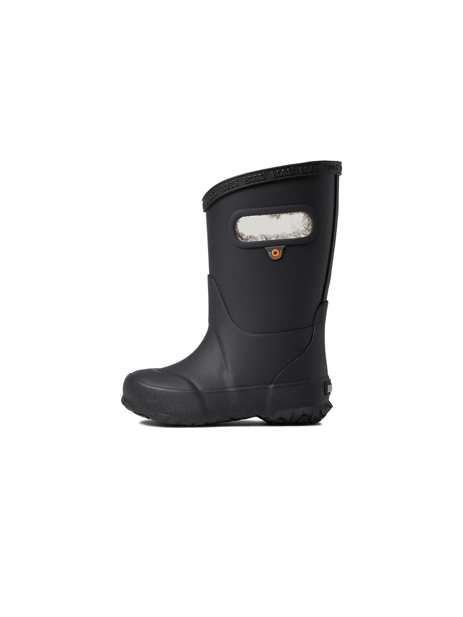 Ботинки Bogs Kids Rain Boot Plush (Toddler/Little Kid/Big Kid) — изображение 4 из 6, черный