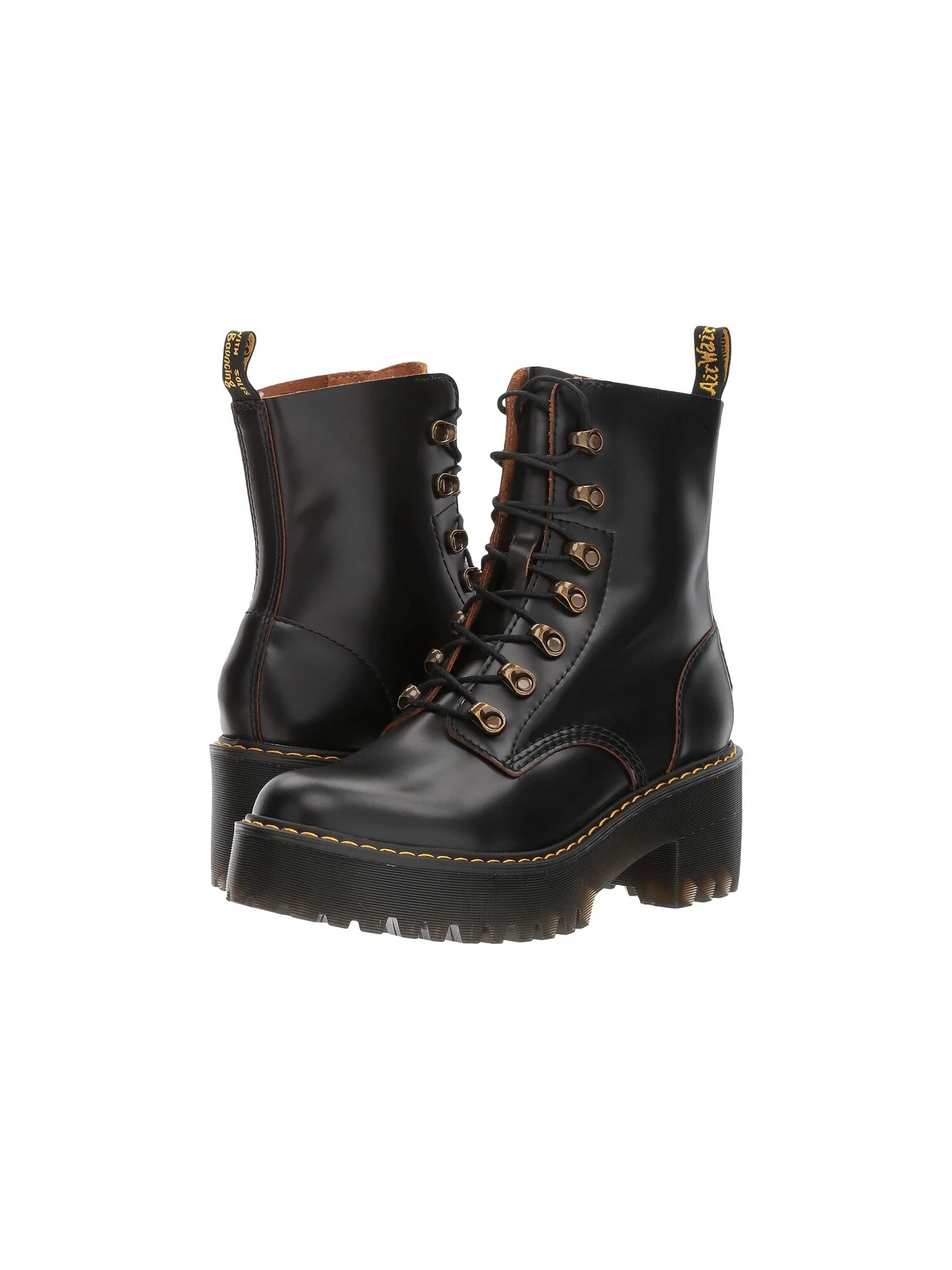 Ботинки Dr. Martens Leona 7 Hook — изображение 2 из 4, черный винтажный