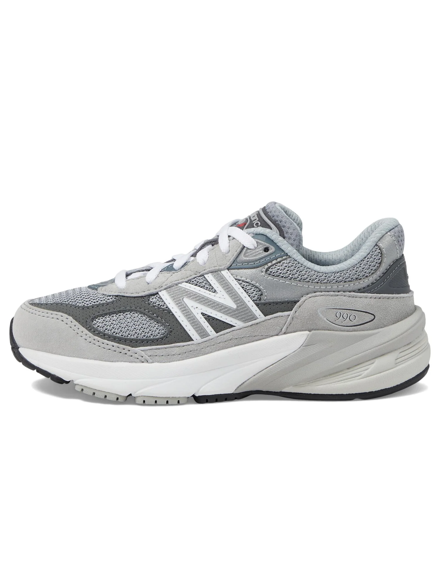 Кроссовки New Balance Kids 990v6 (Little Kid) — изображение 4 из 6, серебристый