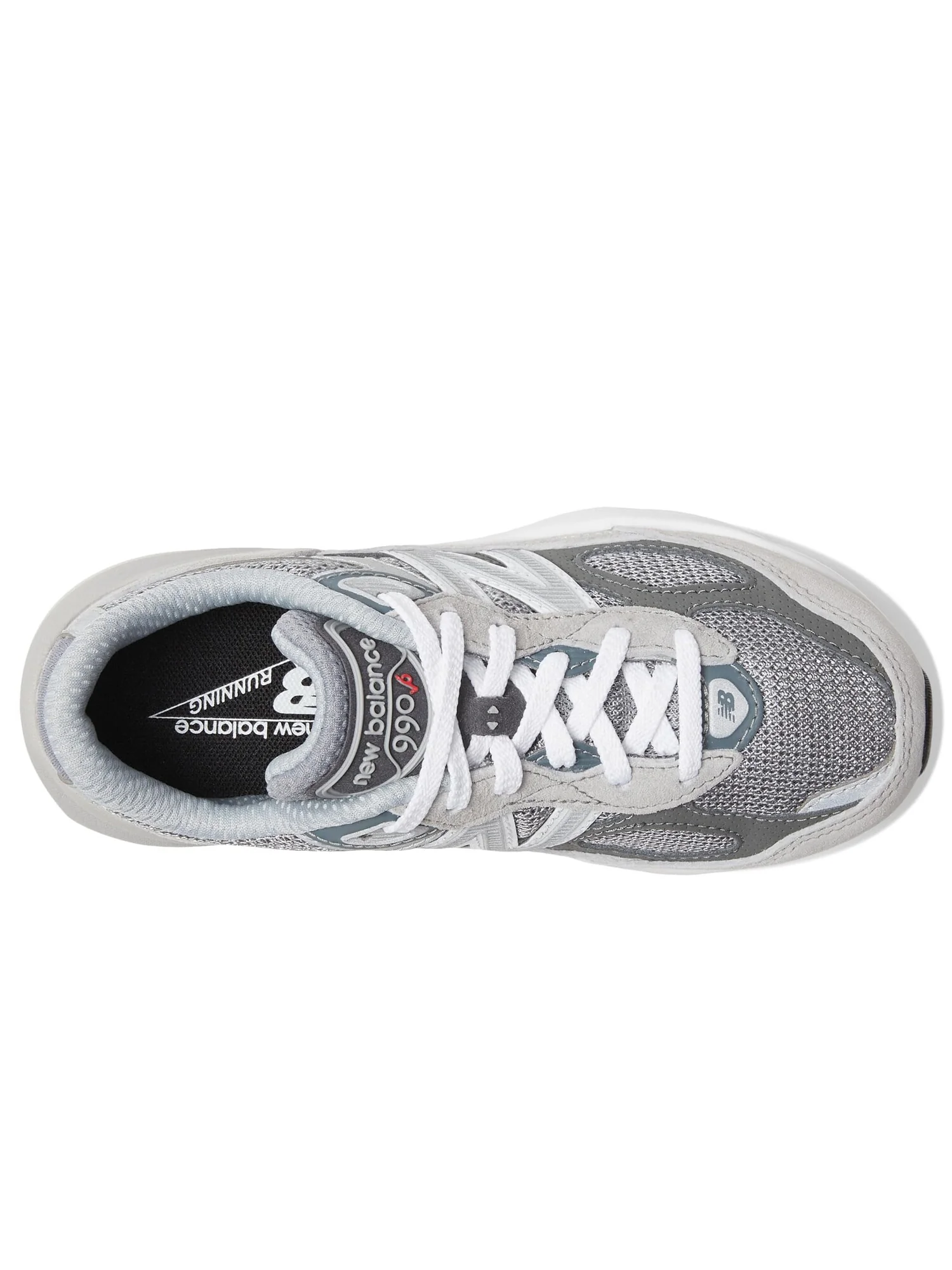 Кроссовки New Balance Kids 990v6 (Little Kid) — изображение 5 из 6, серебристый