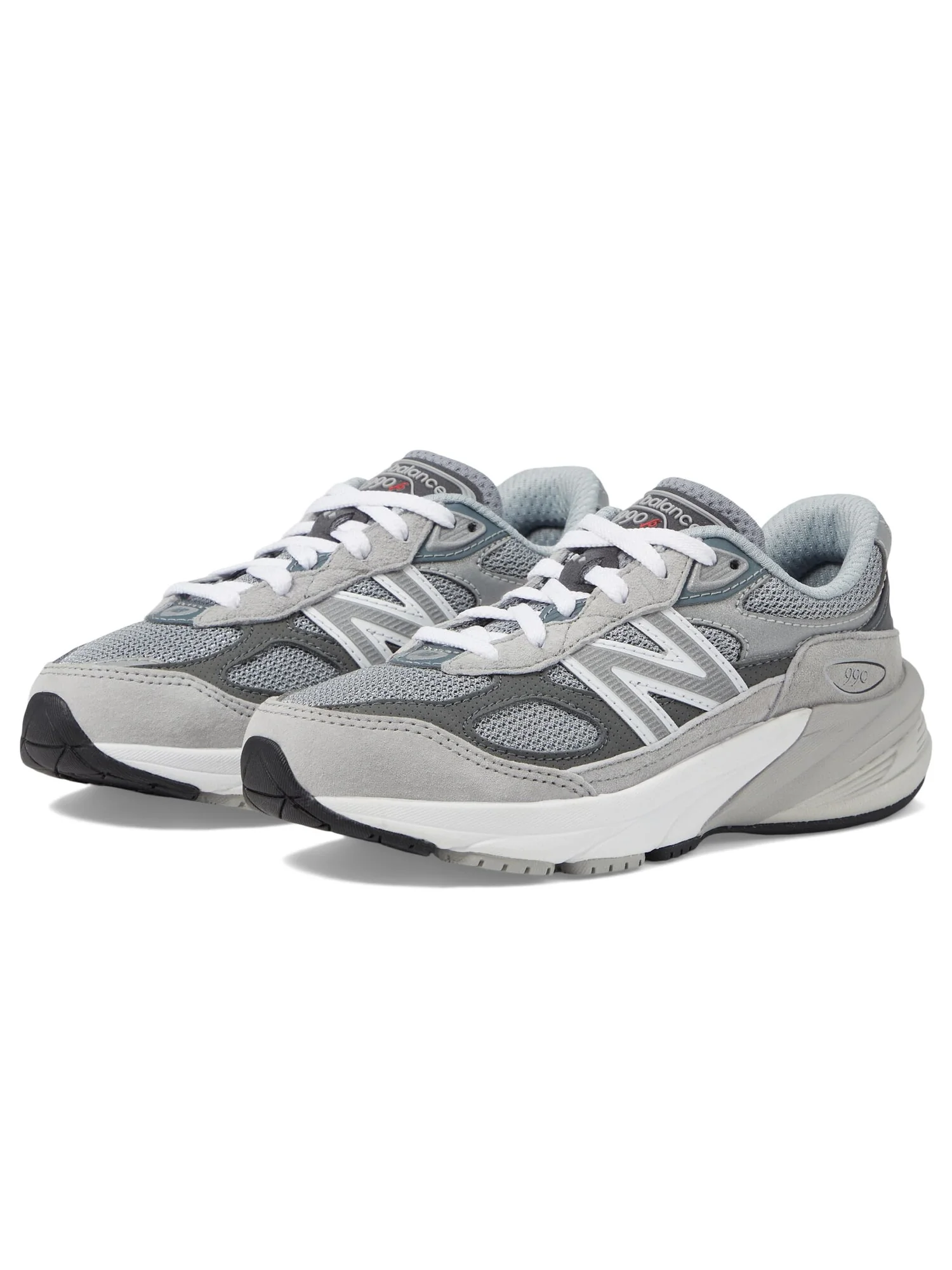 Кроссовки New Balance Kids 990v6 (Little Kid) — изображение 6 из 6, серебристый