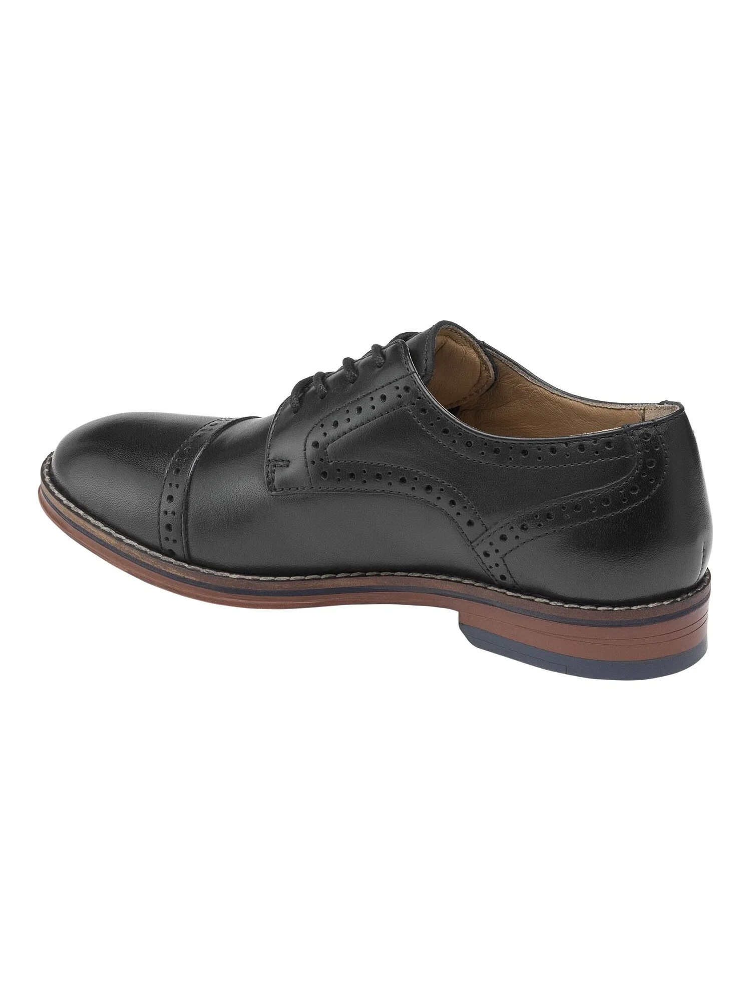Оксфорды Johnston & Murphy Kids Conard Cap Toe (Little Kid/Big Kid) — изображение 1 из 6, черный