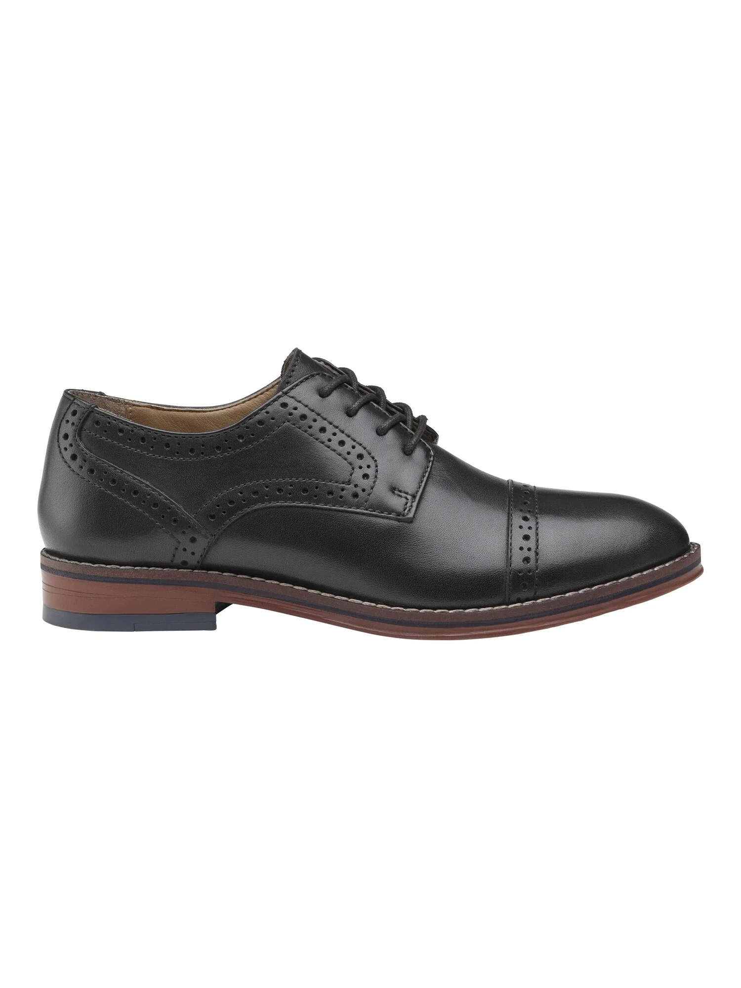 Оксфорды Johnston & Murphy Kids Conard Cap Toe (Little Kid/Big Kid) — изображение 4 из 6, черный