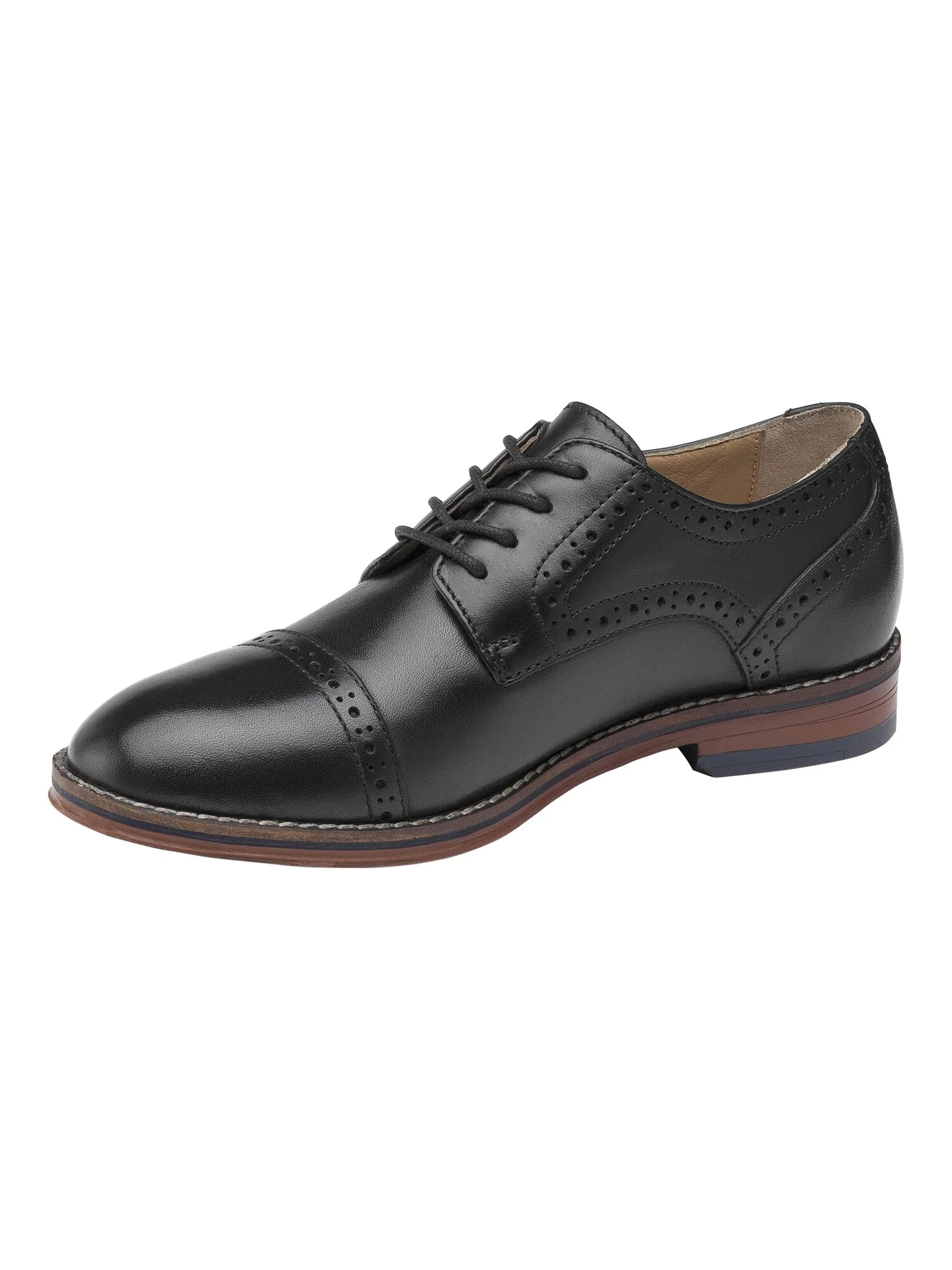 Оксфорды Johnston & Murphy Kids Conard Cap Toe (Little Kid/Big Kid) — изображение 6 из 6, черный