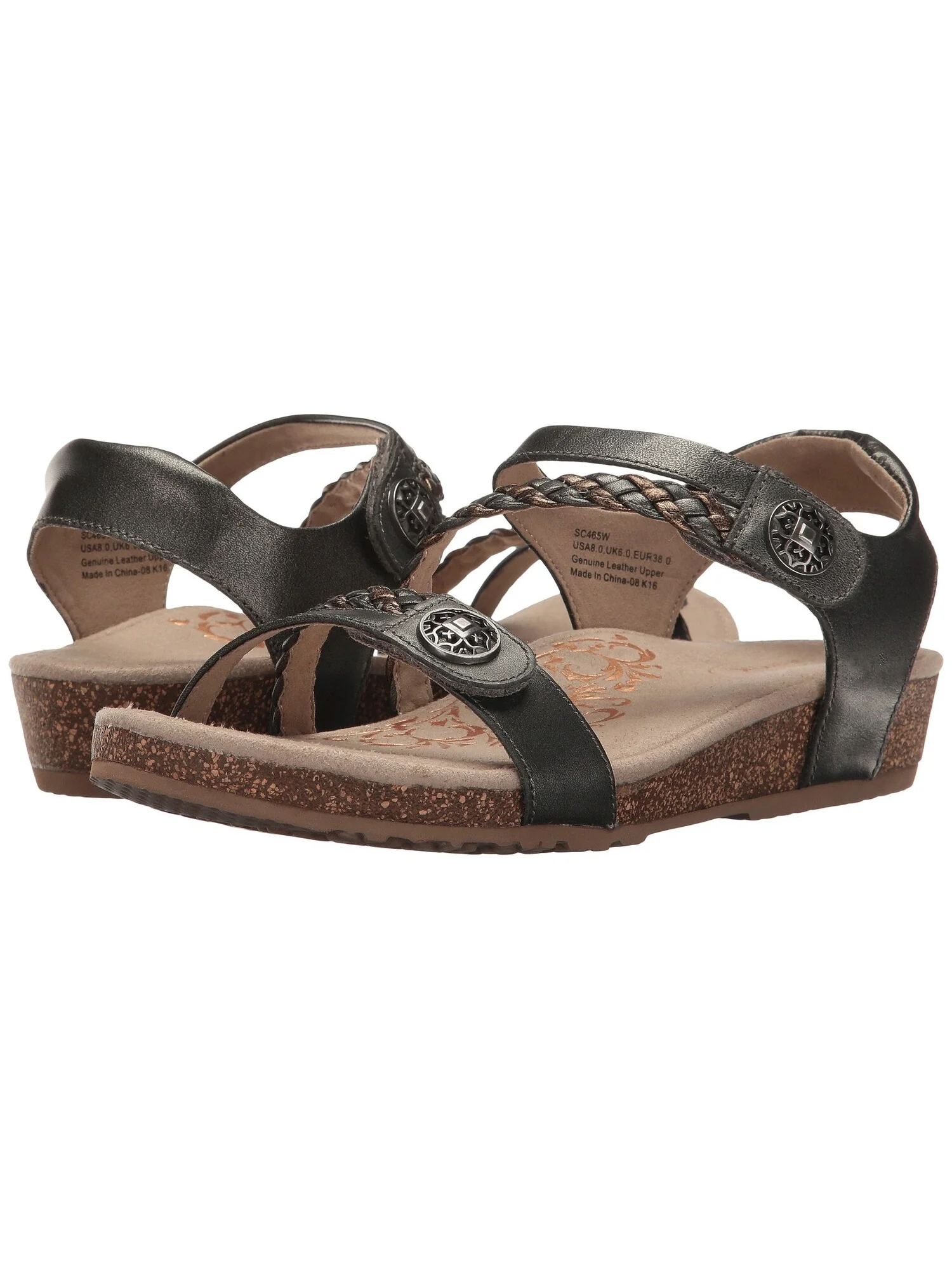 Сандалии Aetrex Jillian Quarter Strap — изображение 2 из 4, серый