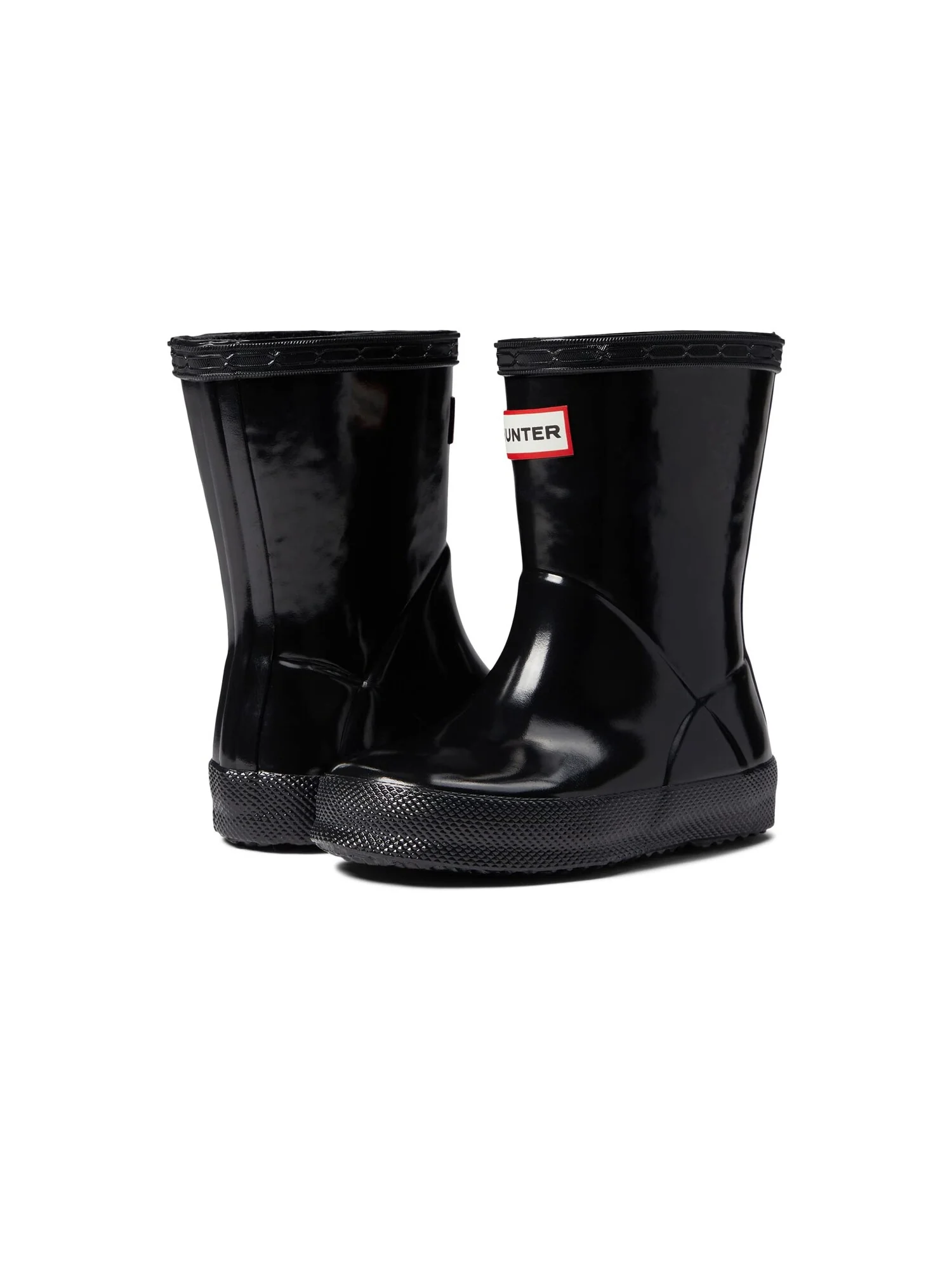 Ботинки Hunter Kids First Classic Gloss (Toddler/Little Kid) — изображение 6 из 6, черный