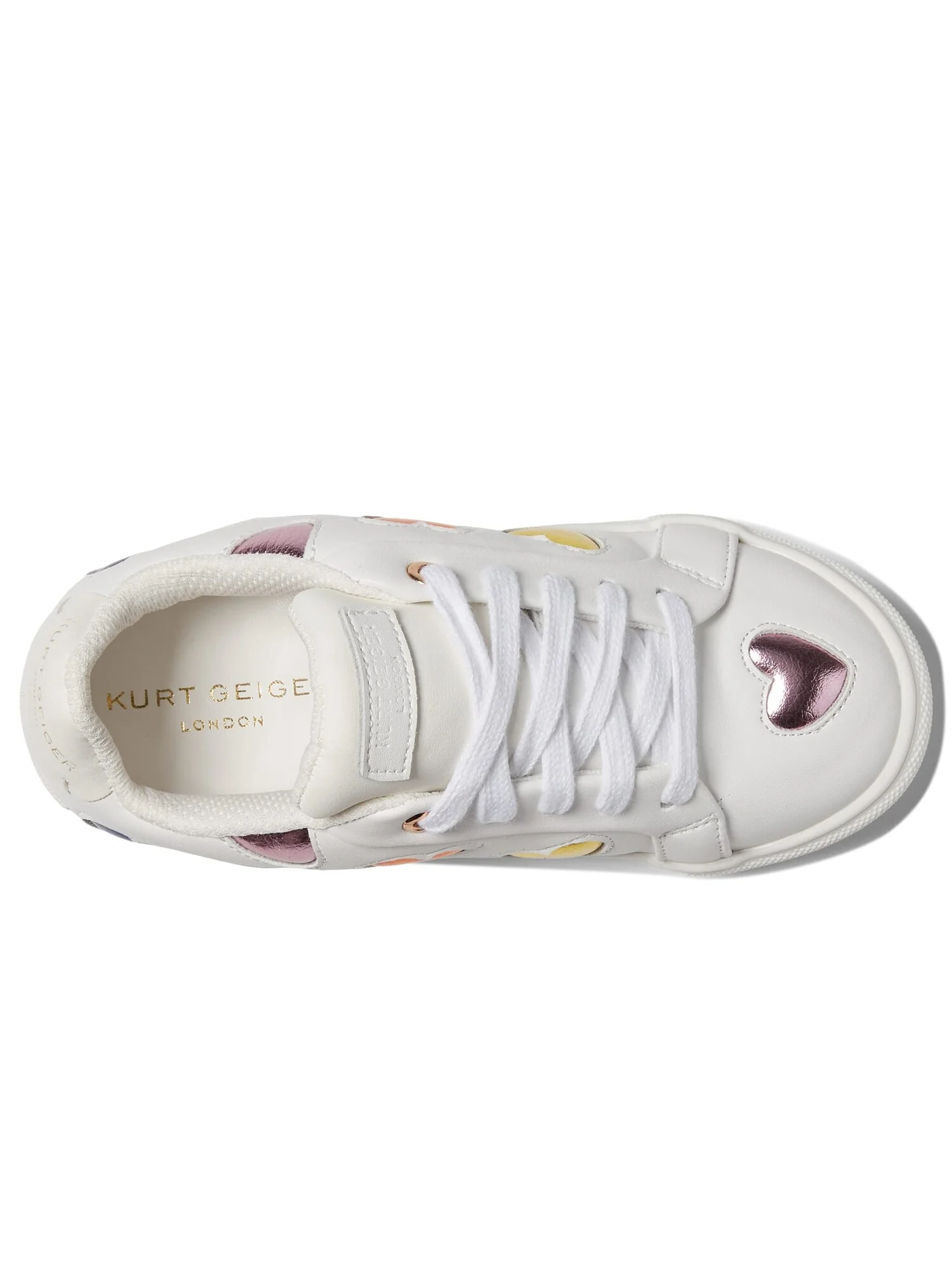 Кроссовки Kurt Geiger London Kids Mini Lane Love (Toddler/Little Kid/Big Kid) — изображение 6 из 6, белый