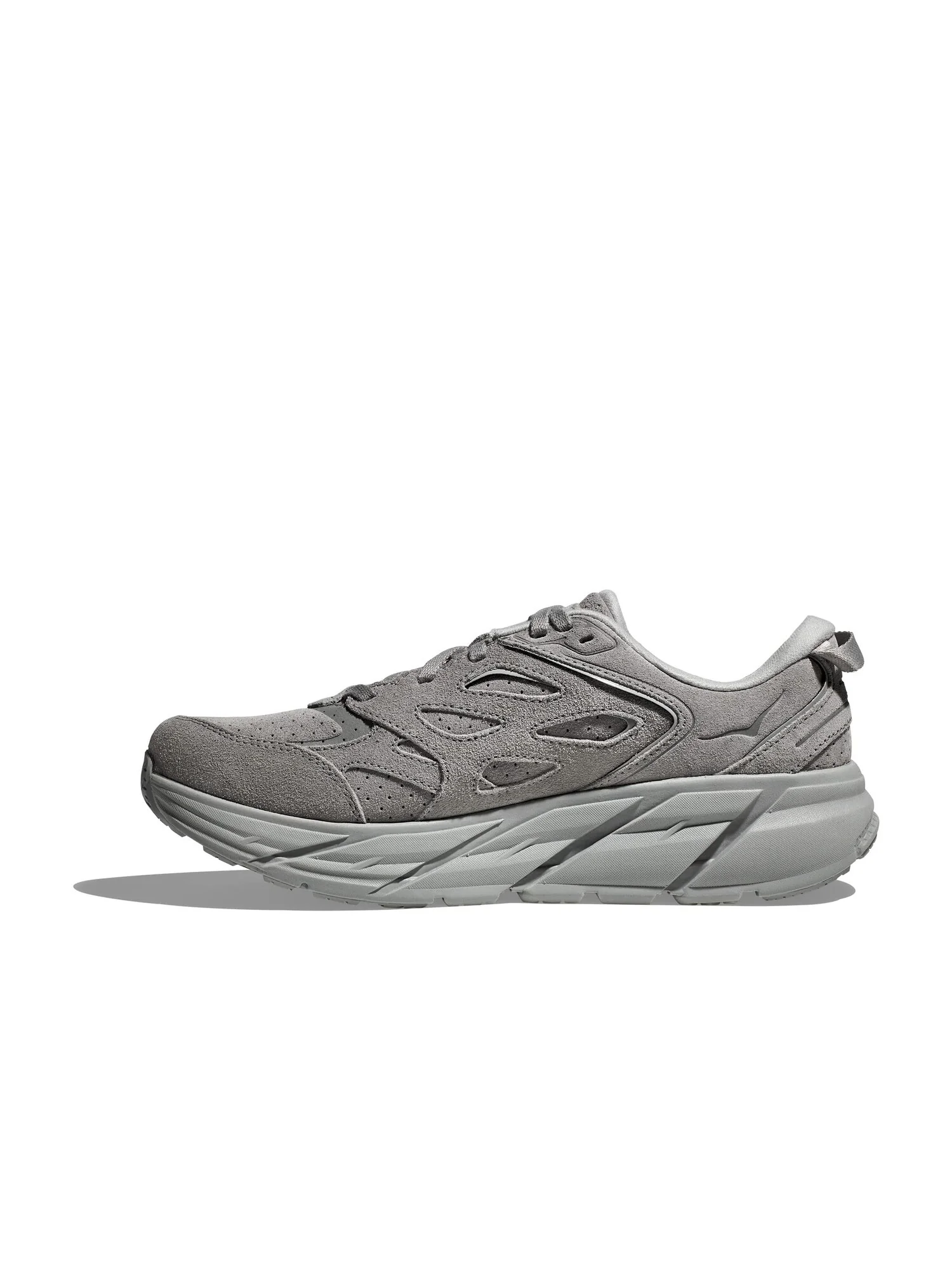 Кроссовки Hoka Clifton L Suede: Стиль и Комфорт на Каждый День — изображение 2 из 6, известняк-известняк