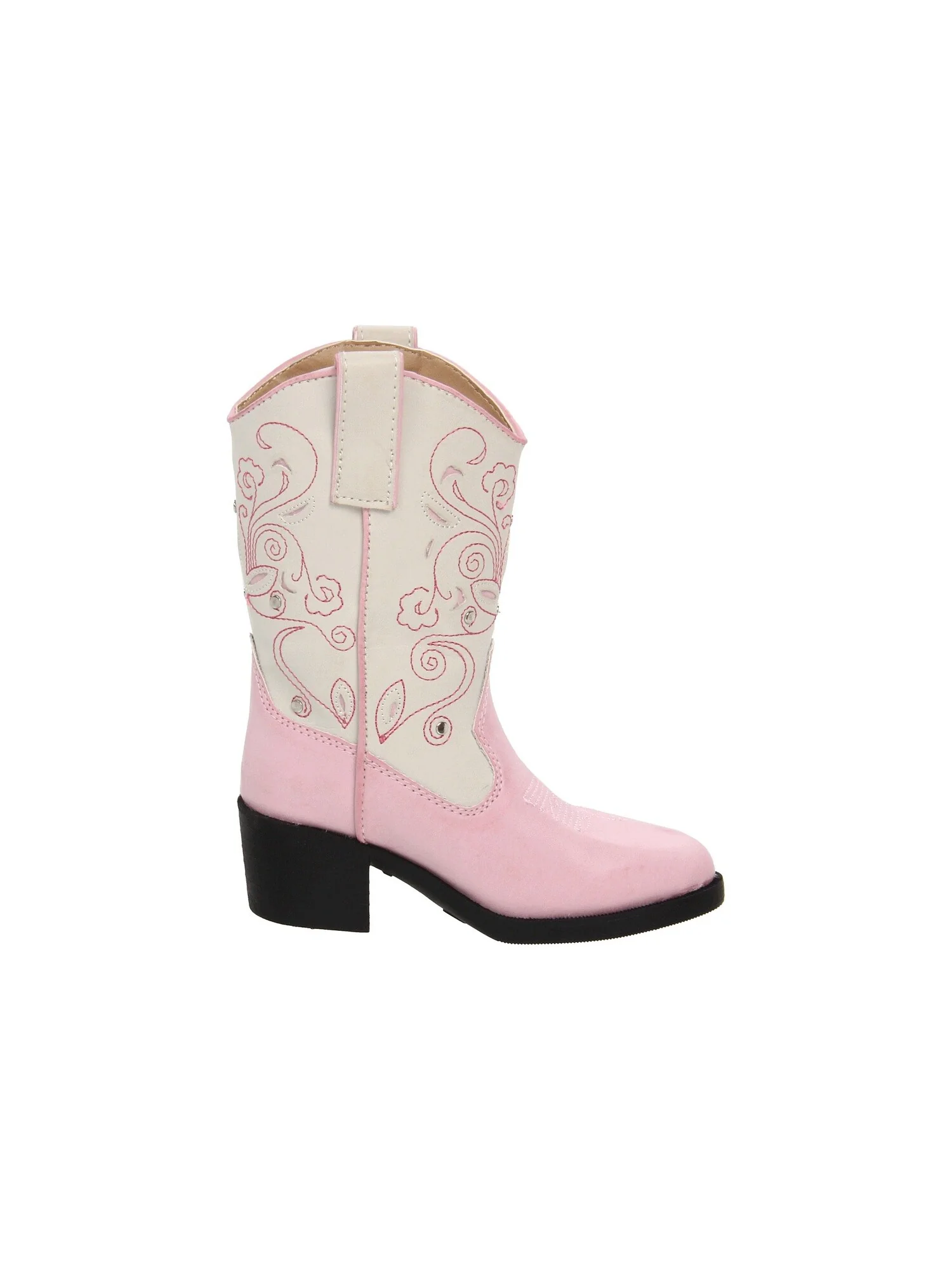 Ботинки Roper Kids Western Lights Cowboy Boots (Toddler/Little Kid) — изображение 2 из 7, розовый