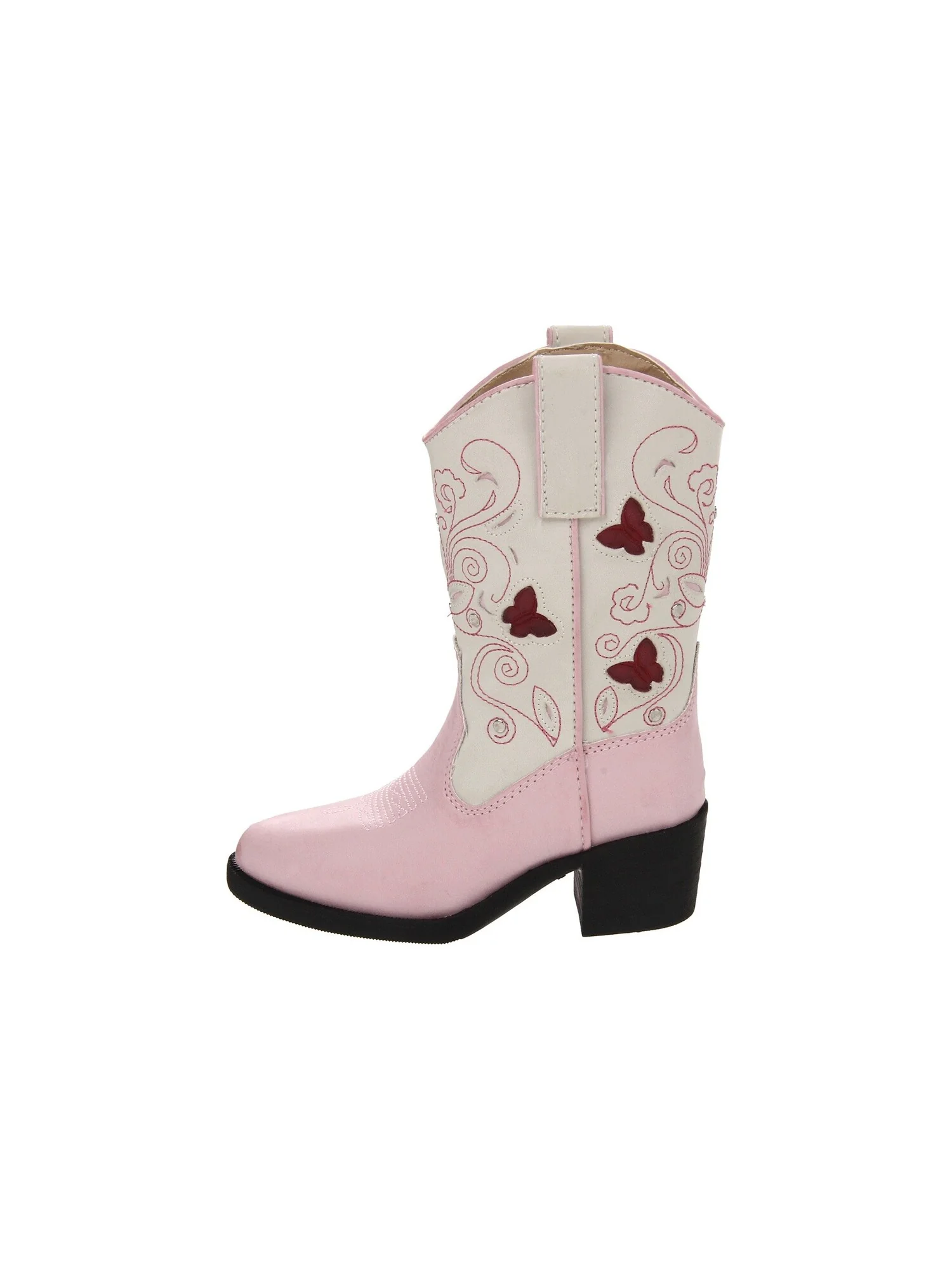 Ботинки Roper Kids Western Lights Cowboy Boots (Toddler/Little Kid) — изображение 7 из 7, розовый