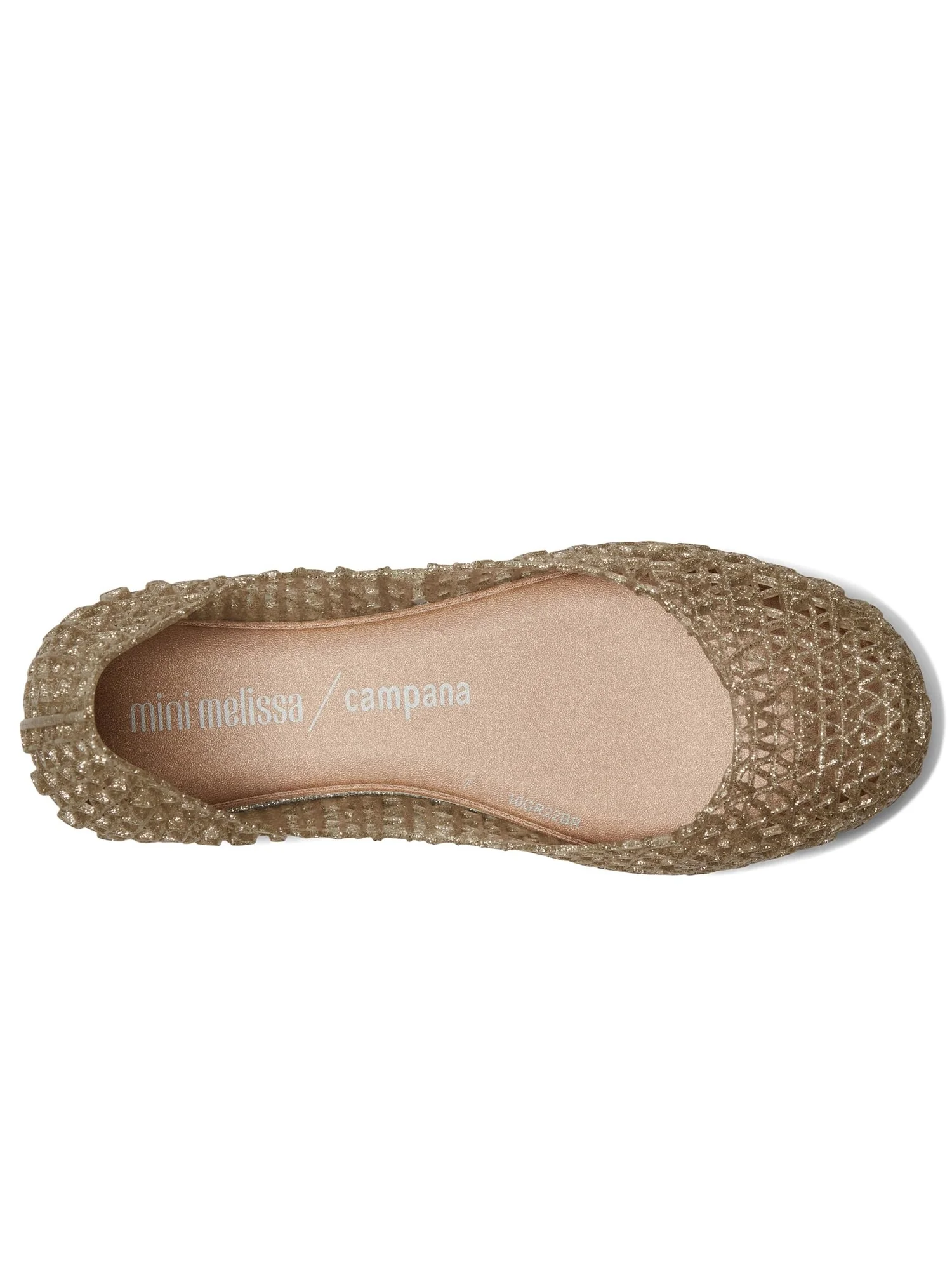 Балетки Mini Melissa Campana Papel (Little Kid/Big Kid) — изображение 4 из 6, серебристый