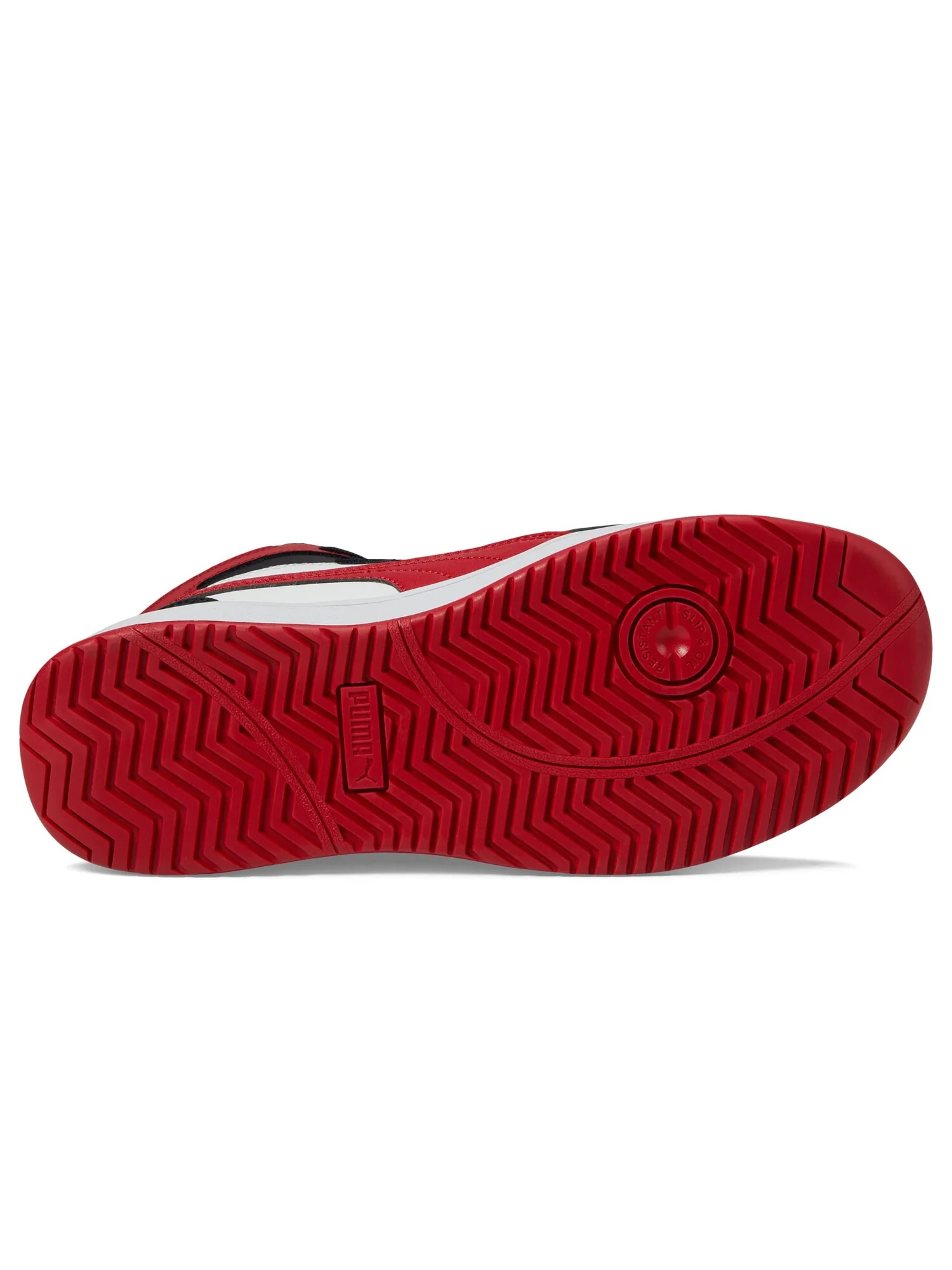 Кроссовки PUMA Safety Frontcourt Leather Mid ASTM EH — изображение 3 из 6, красный