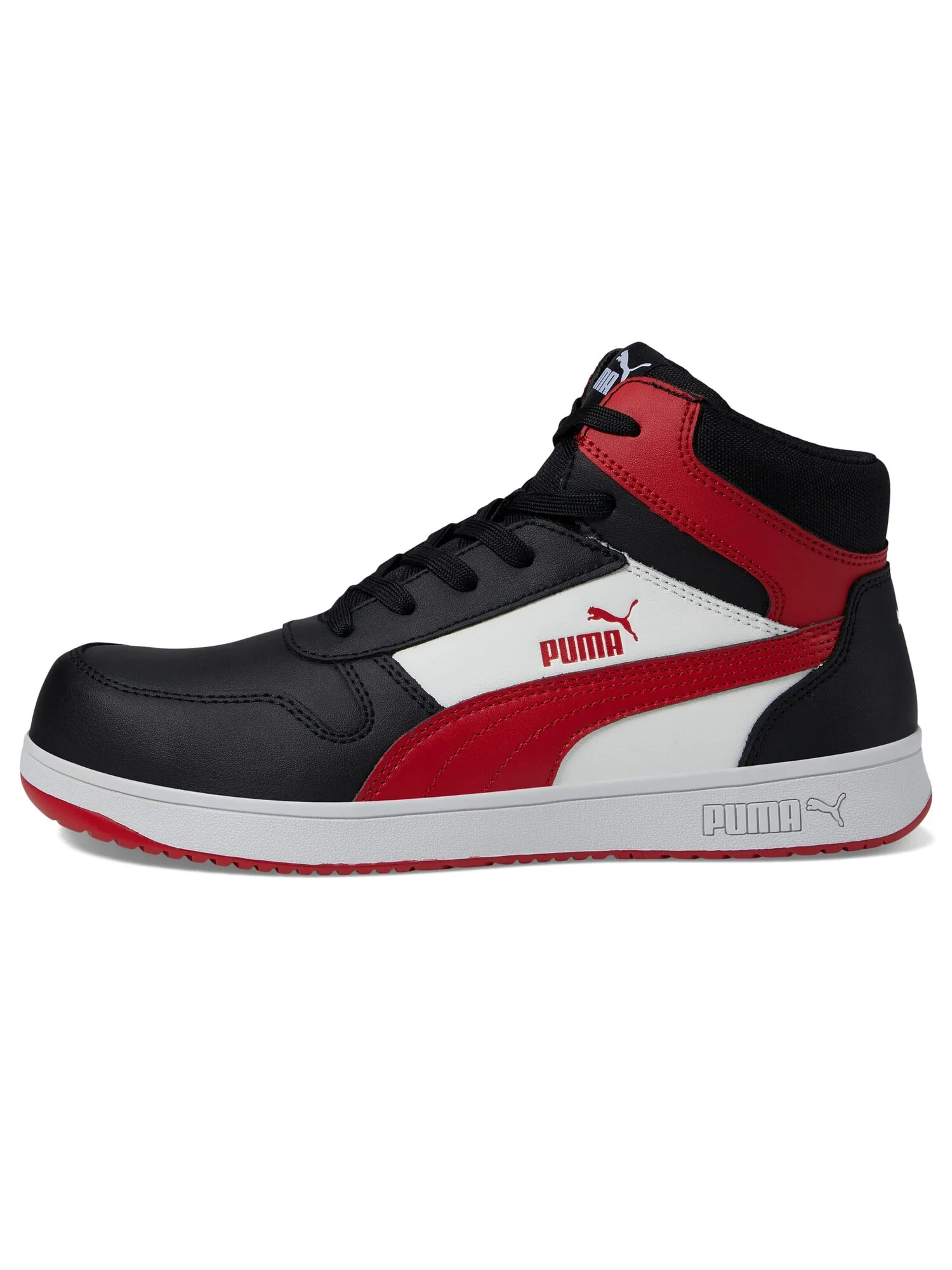 Кроссовки PUMA Safety Frontcourt Leather Mid ASTM EH — изображение 5 из 6, красный