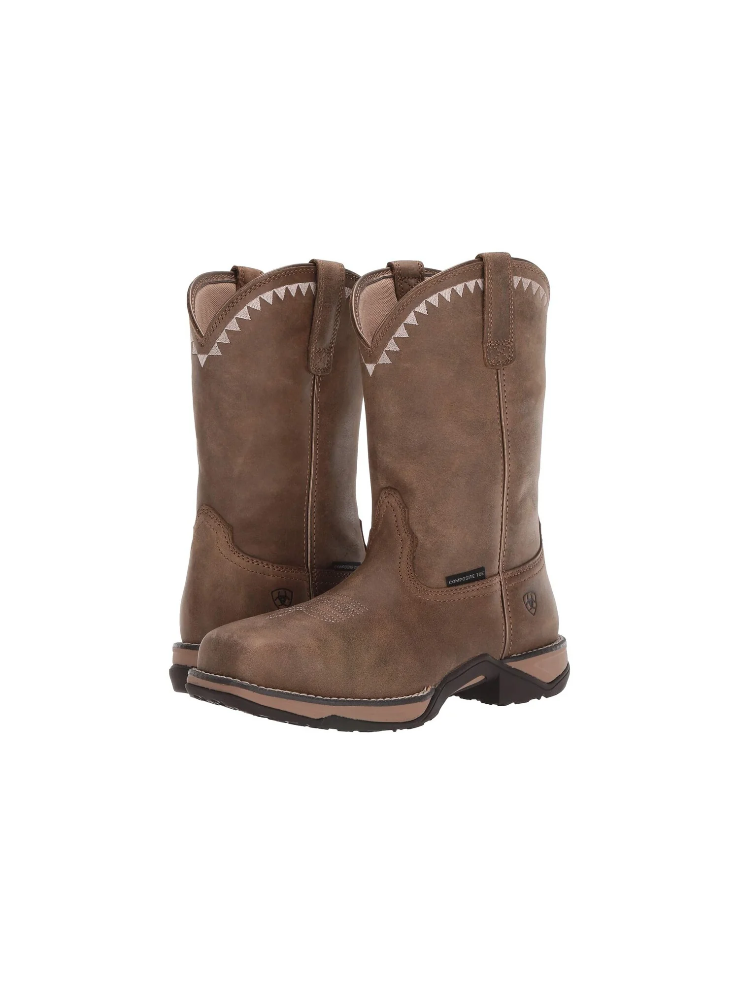 Сапоги женские Ariat Anthem Deco Composite Toe кожаные ковбойские — изображение 2 из 7, коричневый