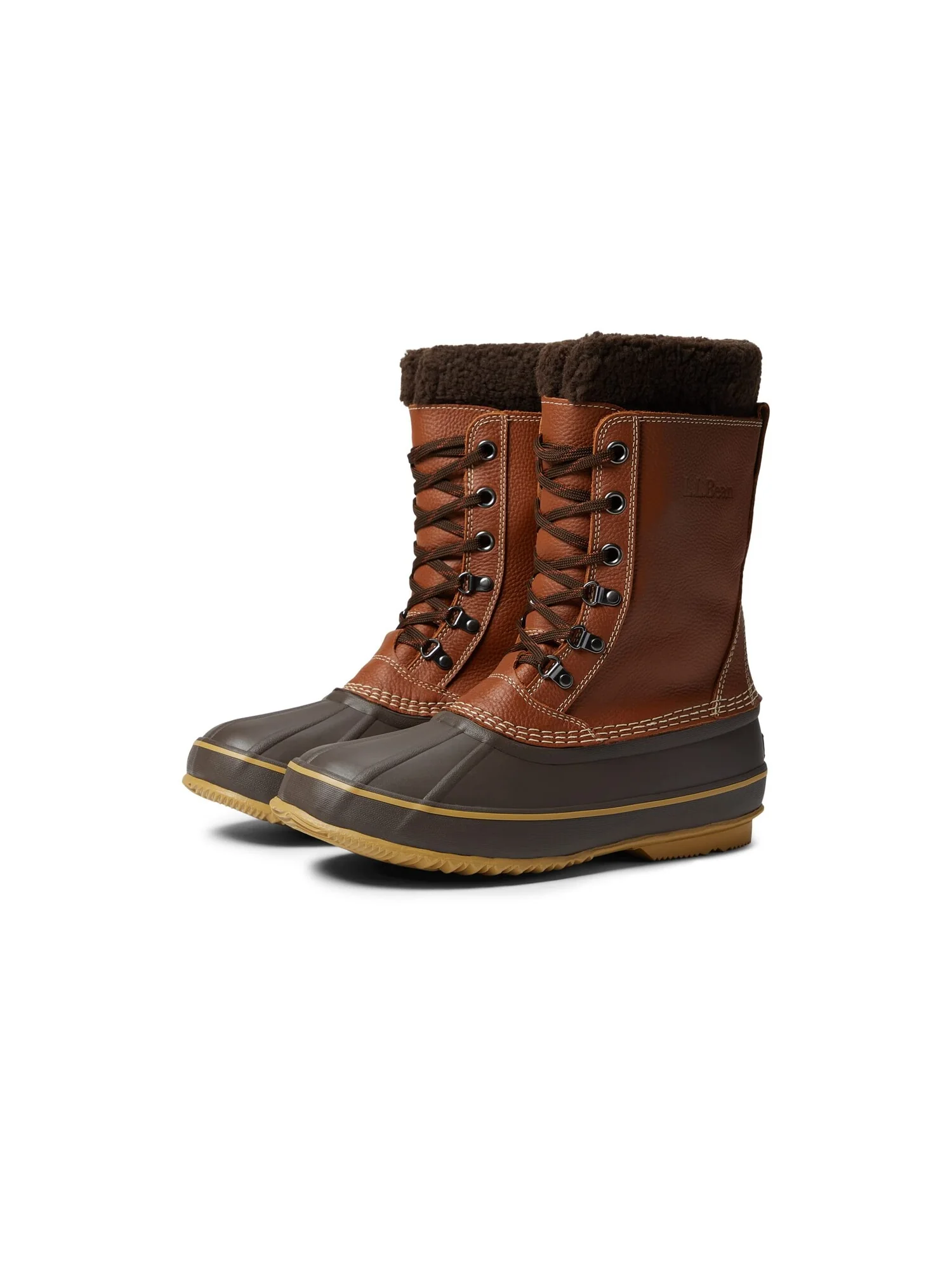 Ботинки L.L.Bean Snow Boot Tumbled Leather Lace — изображение 3 из 7, зеленый