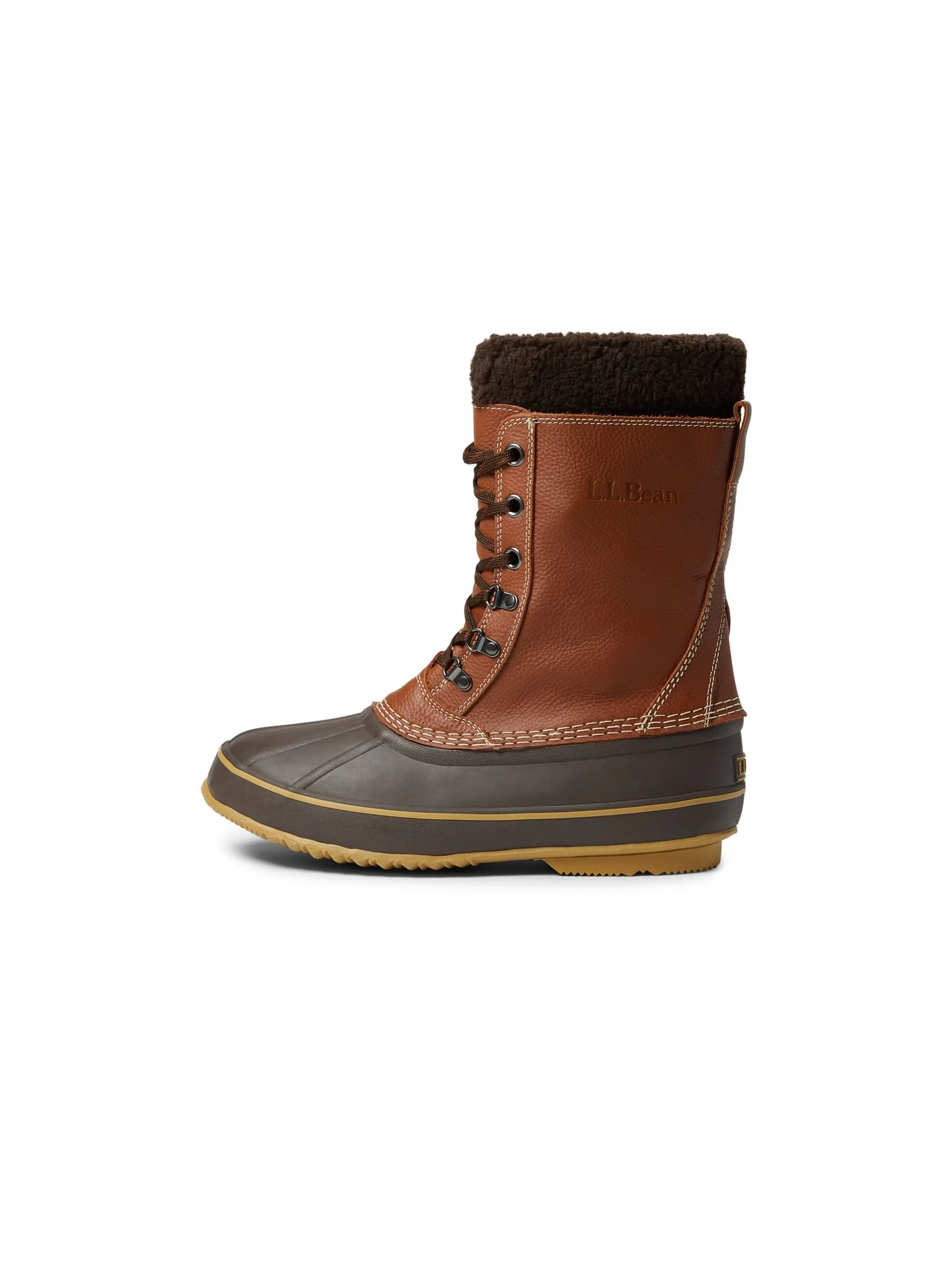Ботинки L.L.Bean Snow Boot Tumbled Leather Lace — изображение 4 из 7, зеленый