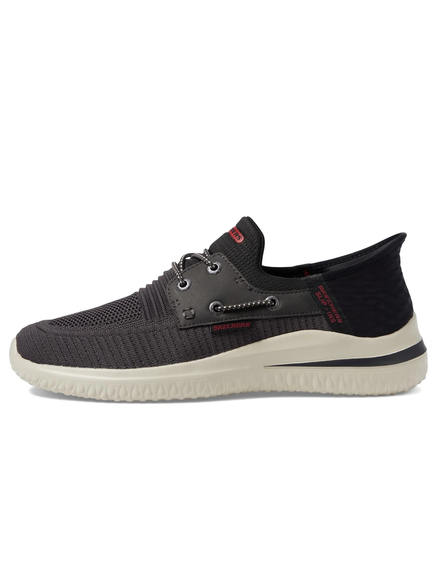 Кроссовки SKECHERS Delson 3.0 Roth Hands Free Slip-Ins — изображение 4 из 4, темно-серый черный