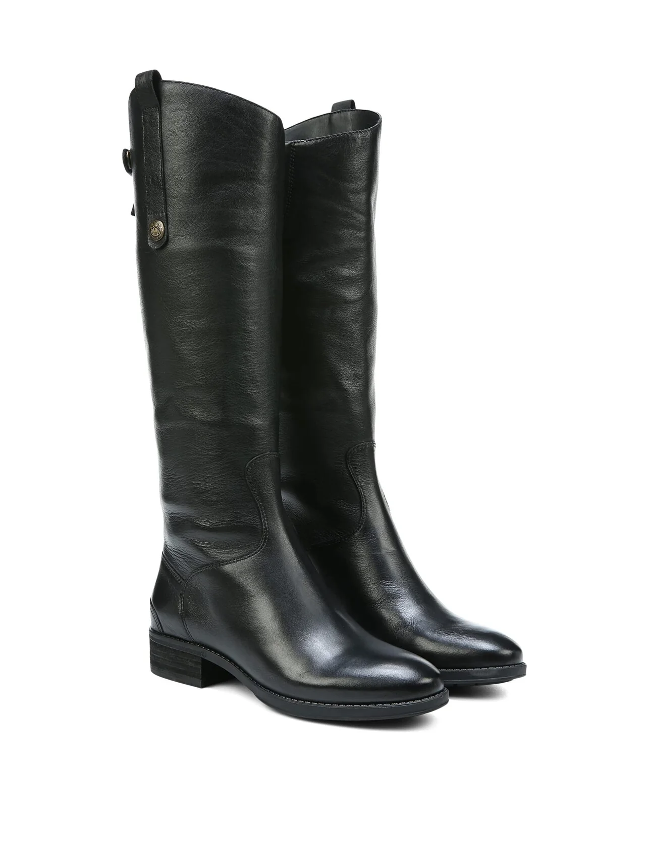 Ботинки Sam Edelman Penny 2 Wide Calf Leather Riding Boot — изображение 3 из 7, черный