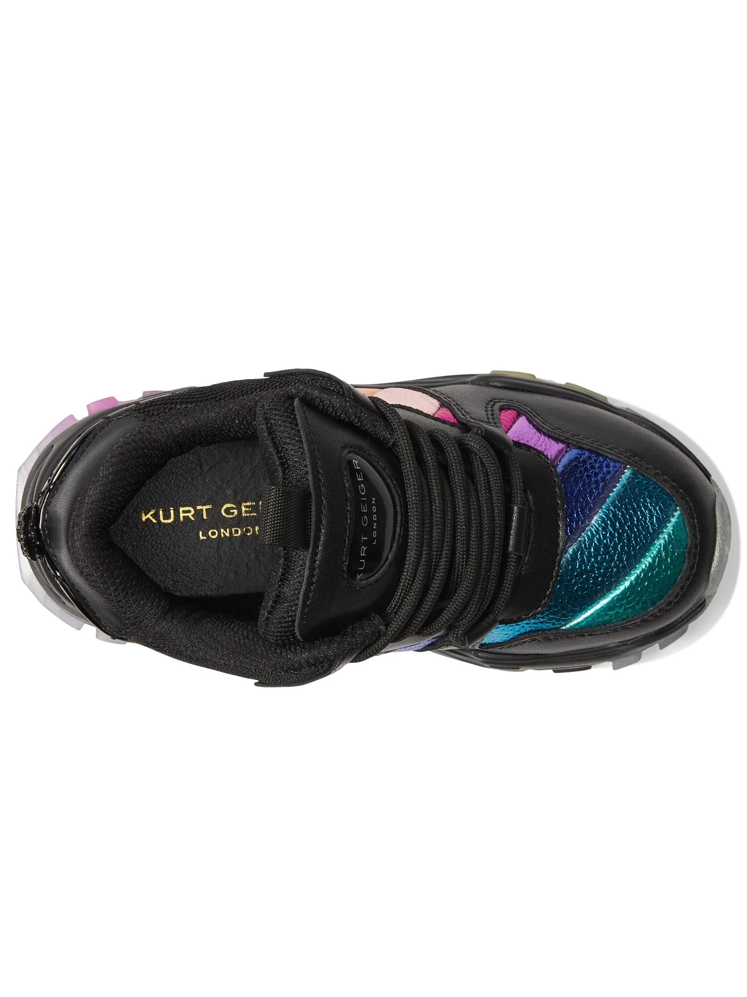 Кроссовки Kurt Geiger London Kids Mini Lettie Eagle (Little Kid/Big Kid) — изображение 4 из 6, черный