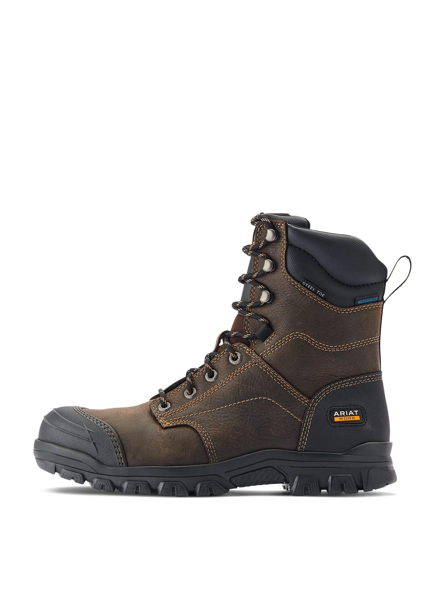 Ботинки Ariat Treadfast 8" Waterproof Steel Toe Work Boot — изображение 2 из 5, коричневый