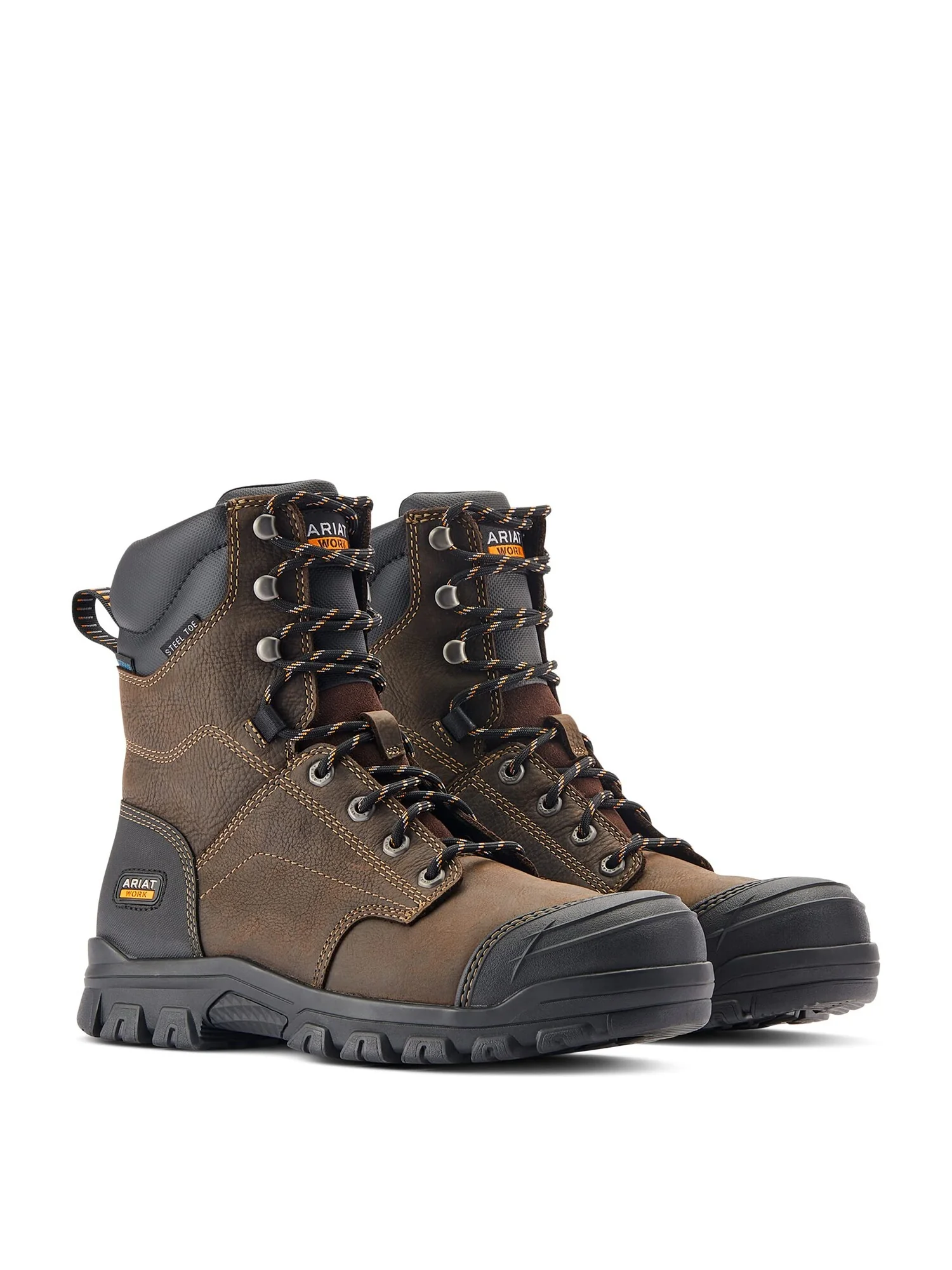 Ботинки Ariat Treadfast 8" Waterproof Steel Toe Work Boot — изображение 3 из 5, коричневый