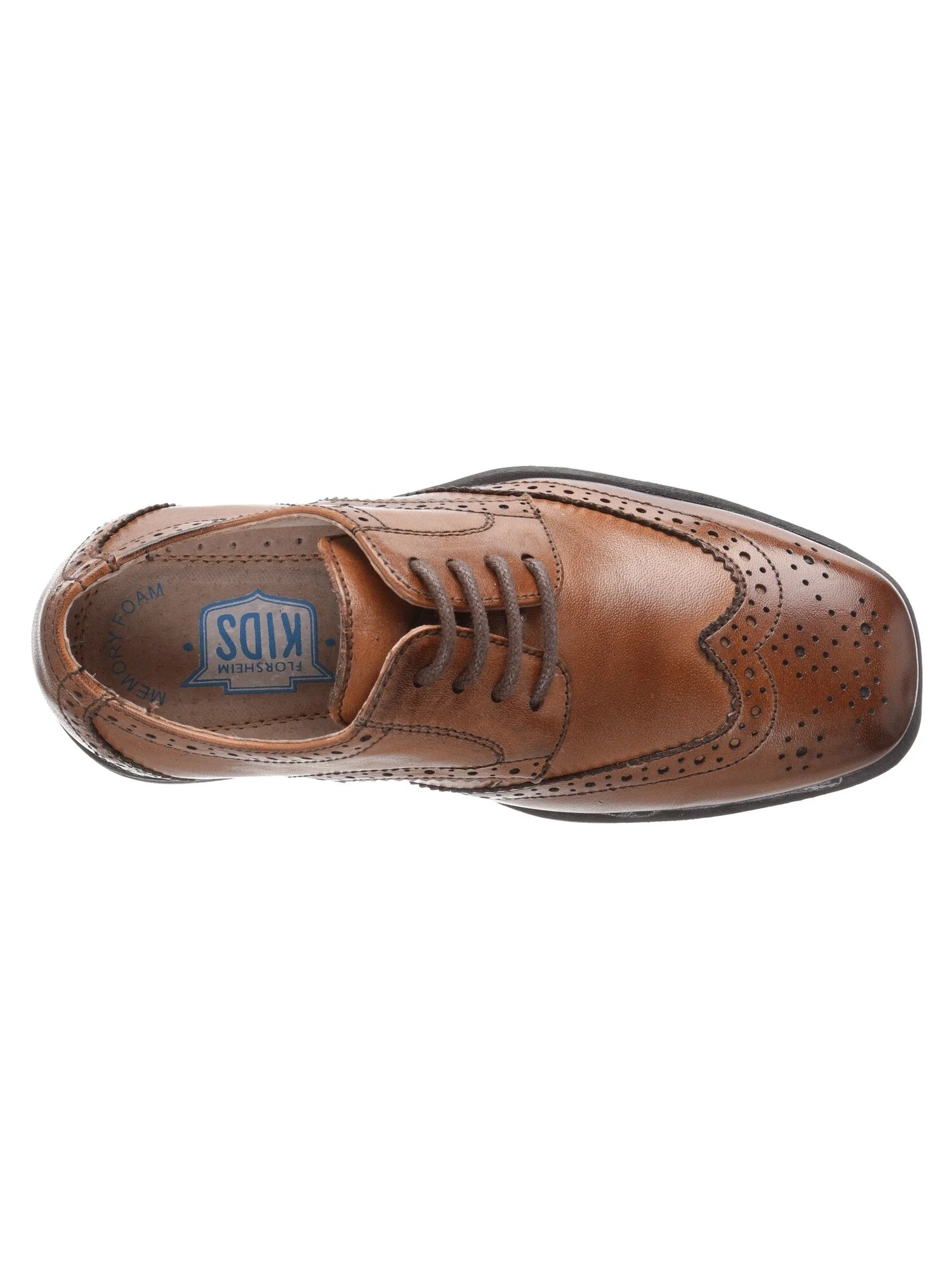 Оксфорды Florsheim Kids Reveal Wingtip Jr. (Toddler/Little Kid/Big Kid) — изображение 3 из 7, коричневый