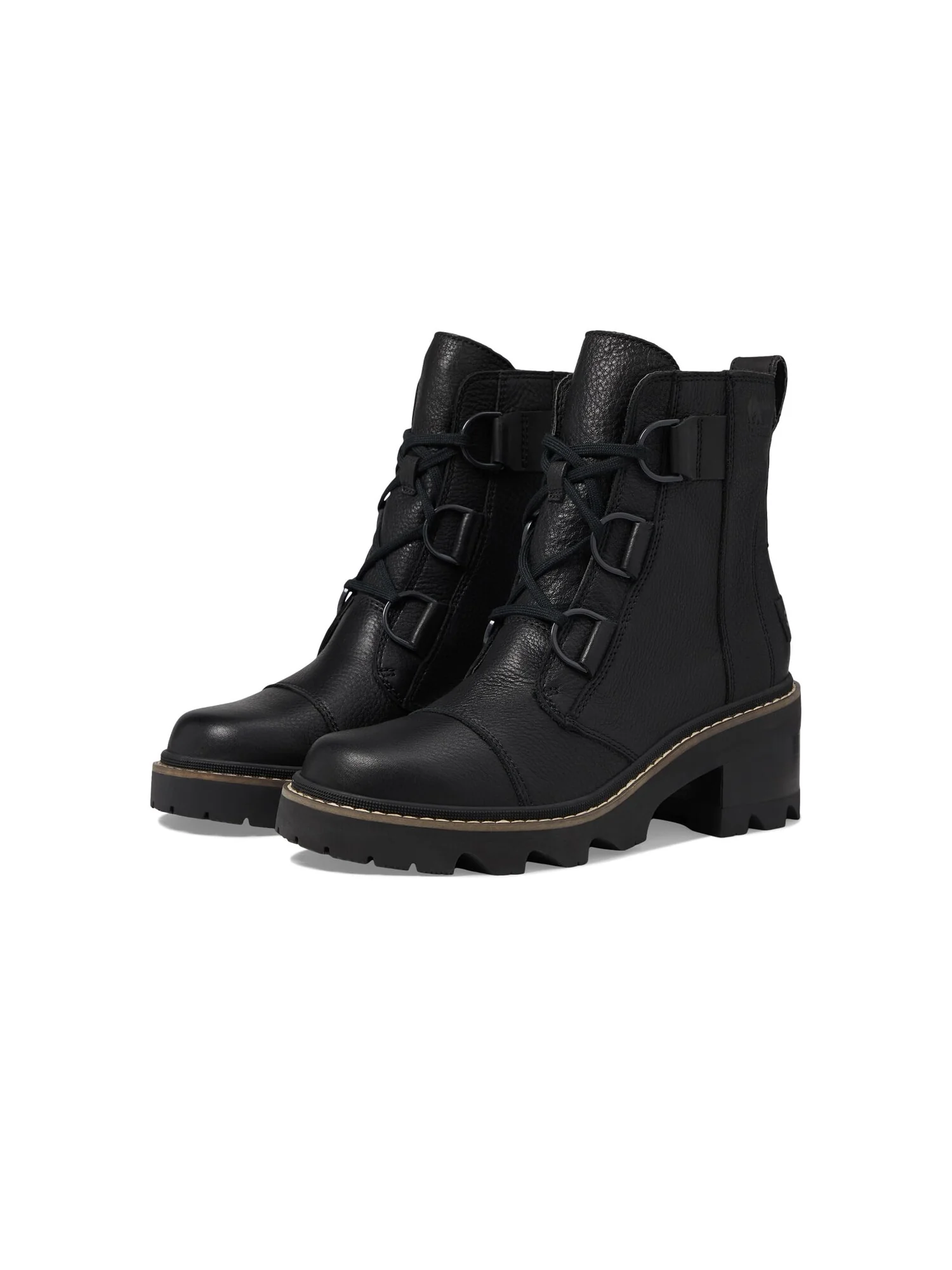 Ботинки женские Sorel Joan Now Lace из натуральной кожи — изображение 1 из 4, черный