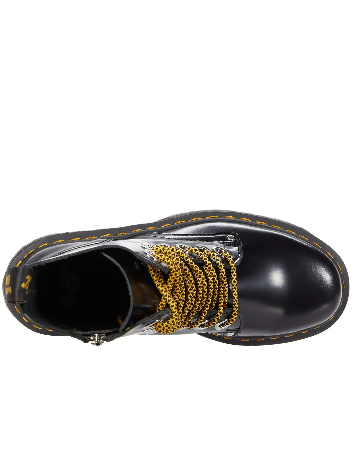 Ботинки Dr. Martens Jadon Max Platform в цвете Black Buttero с желтыми деталями — изображение 2 из 4, коричневый