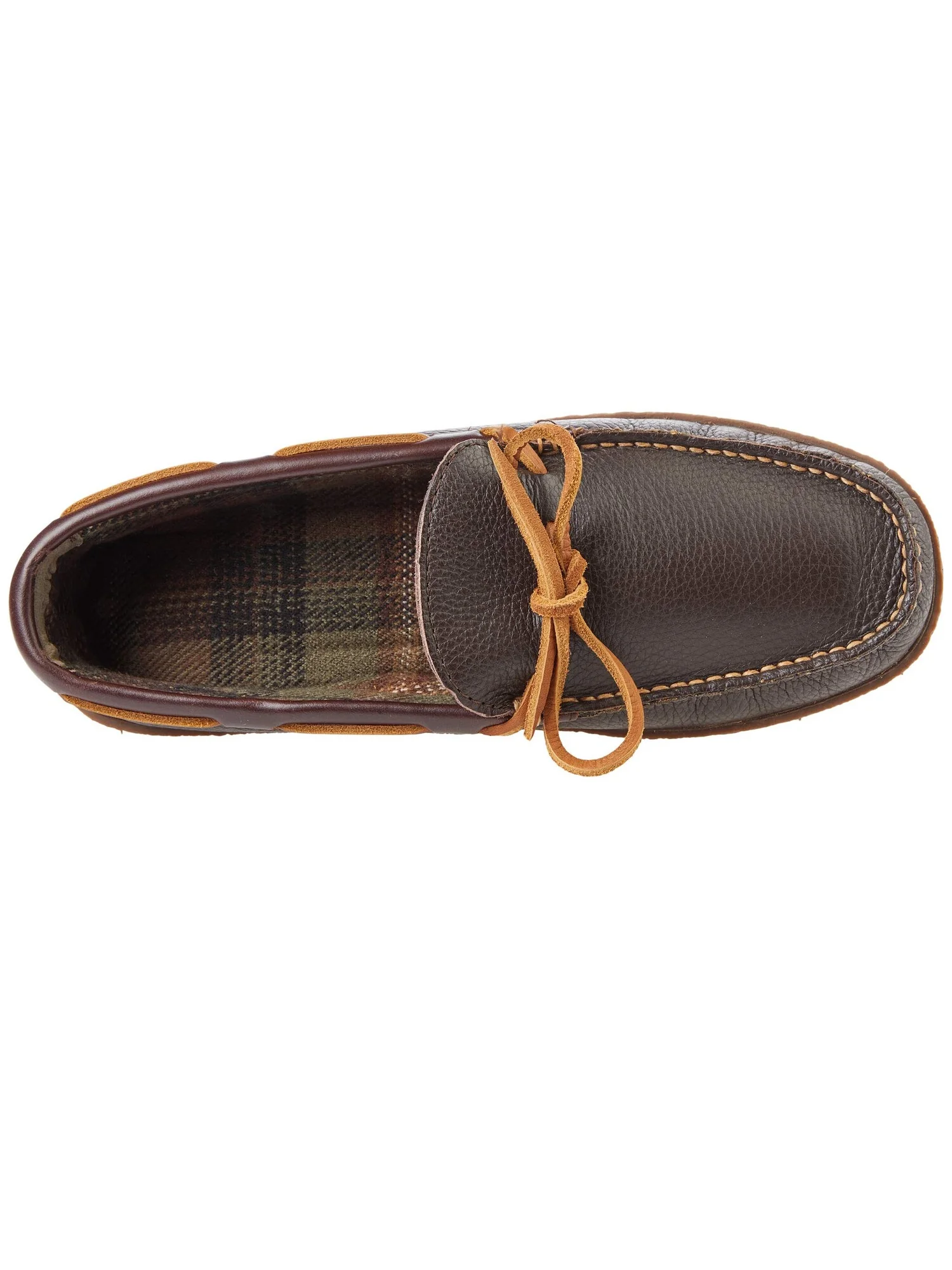 Тапочки L.L.Bean Hand Sewn Slippers Flannel-Lined — изображение 2 из 4, коричневый