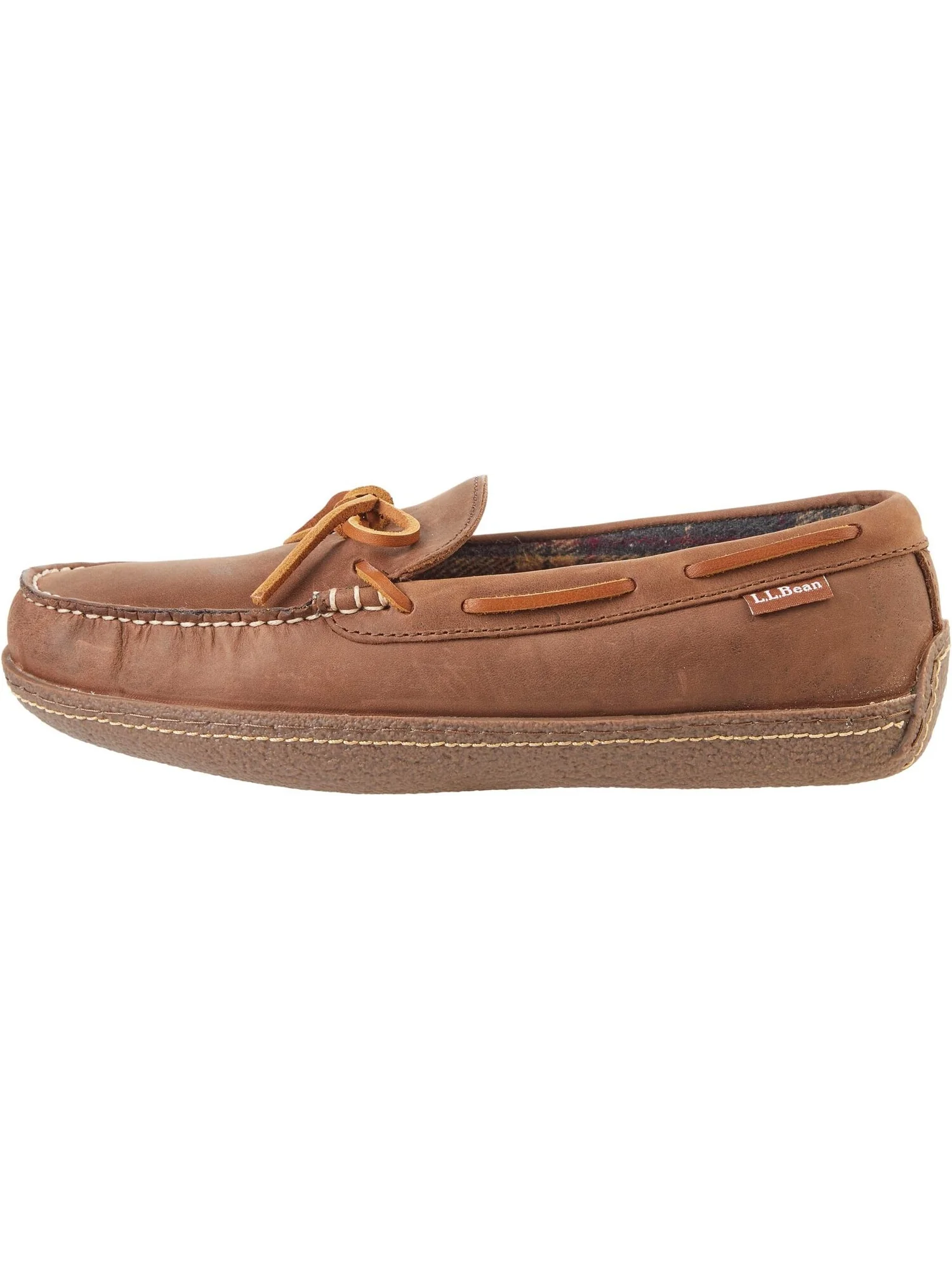 Тапочки L.L.Bean Hand Sewn Slippers Flannel-Lined — изображение 4 из 4, ореховый