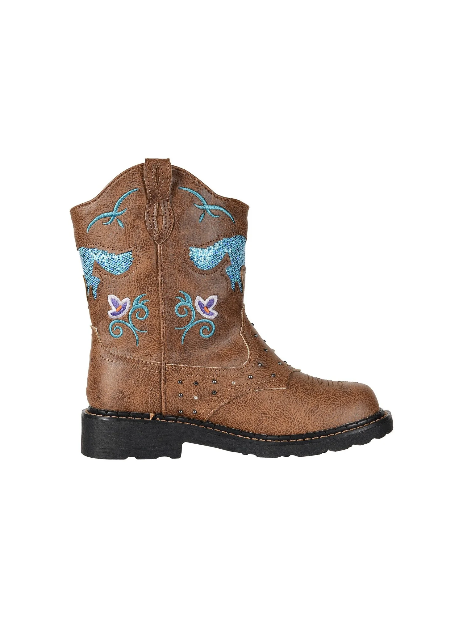 Ботинки Roper Kids Horse Flowers (Toddler/Little Kid) — изображение 6 из 7, бежевый