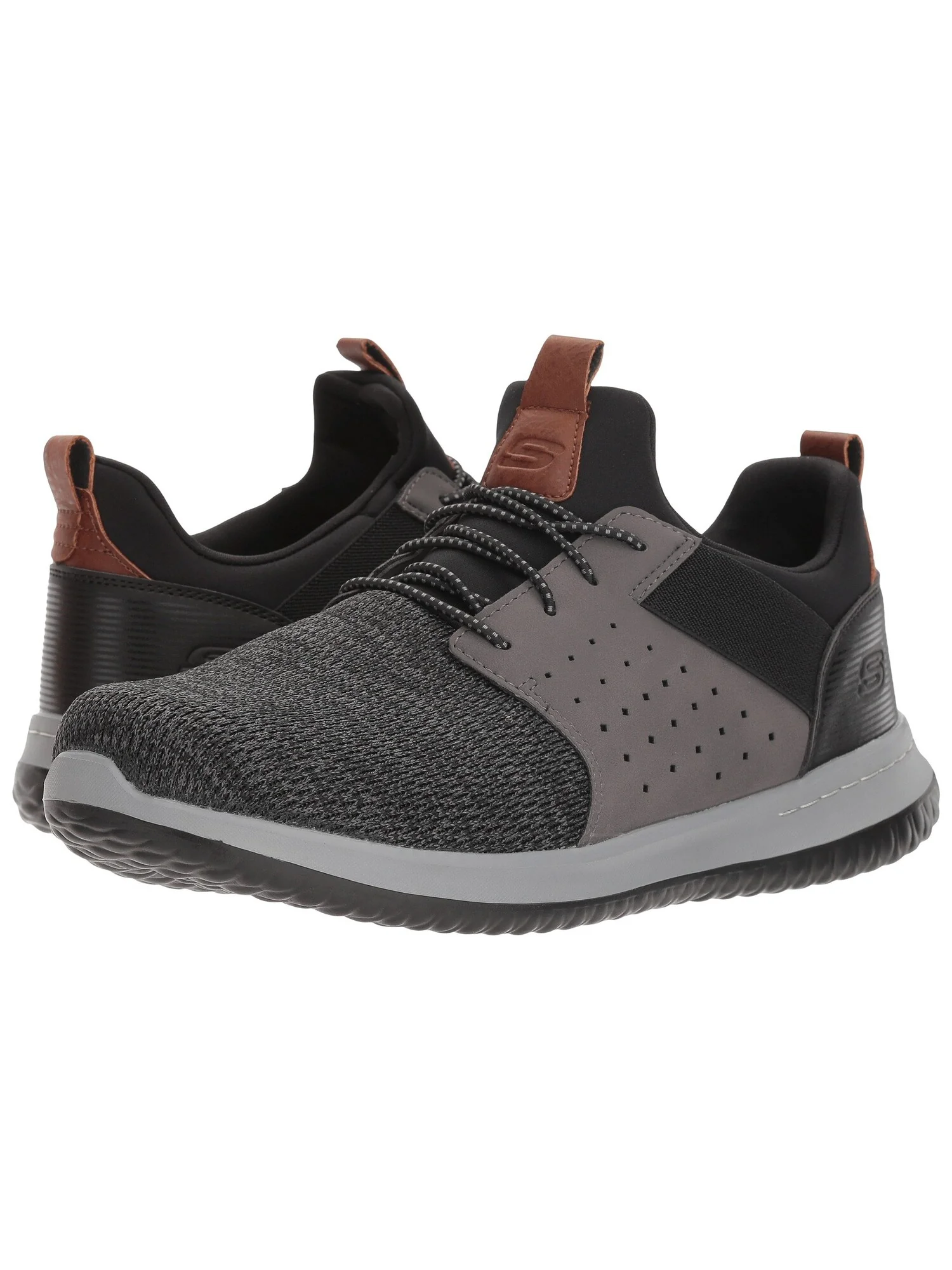 Кроссовки SKECHERS Classic Fit Delson Camben — изображение 2 из 4, черный/серый