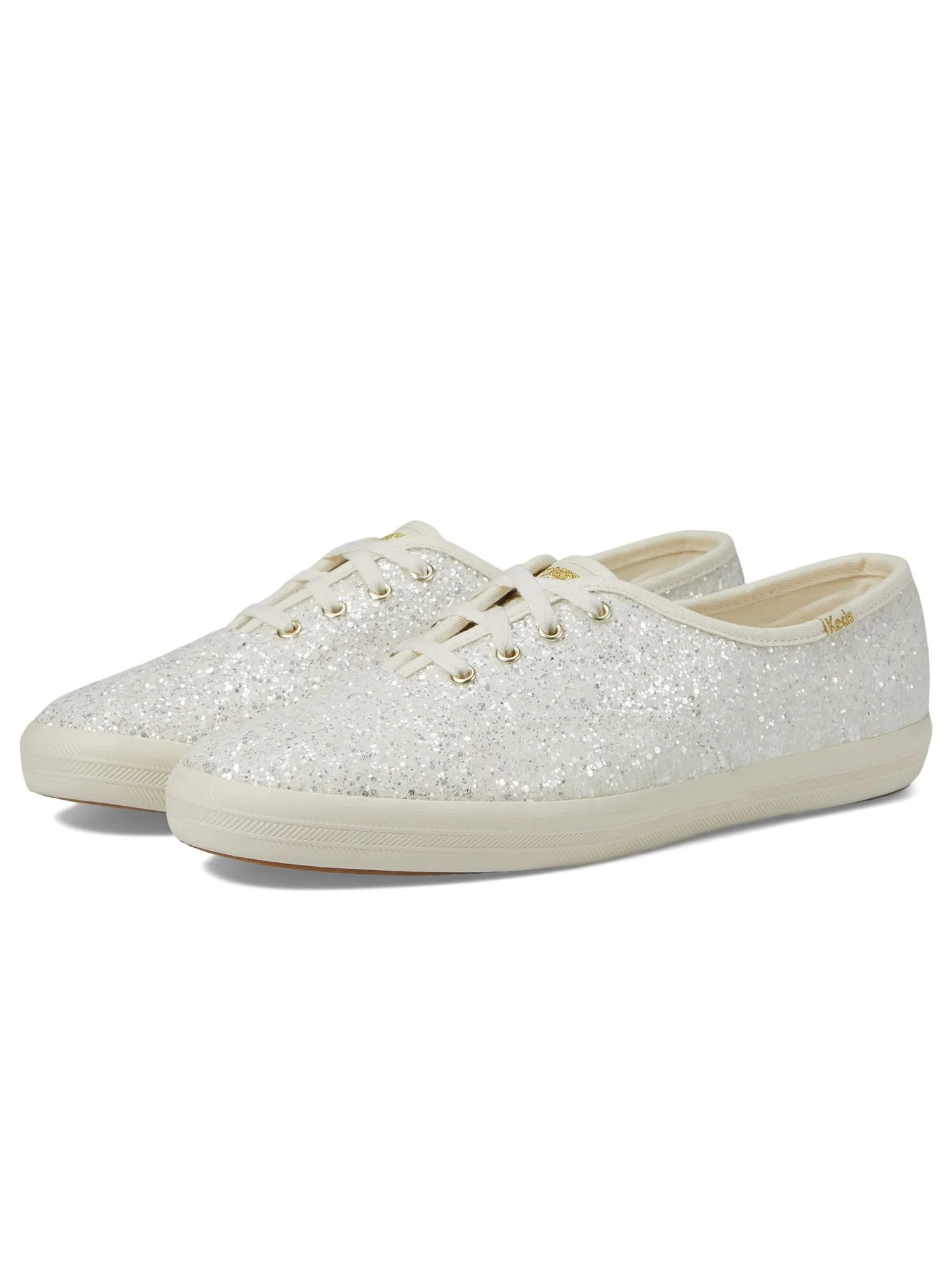 Кроссовки Keds Champion Glitter Lace Up — изображение 2 из 4, бежевый