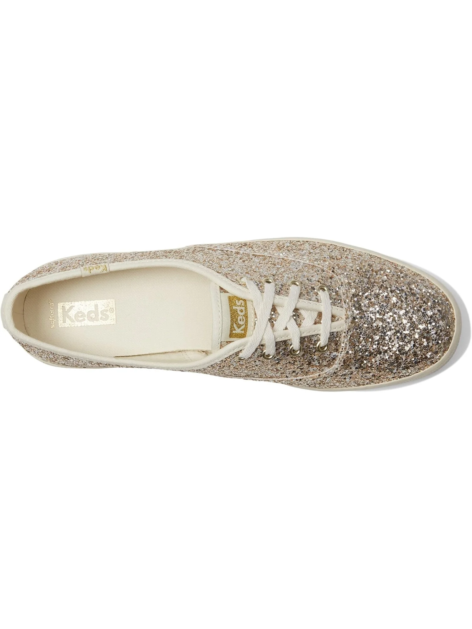 Кроссовки Keds Champion Glitter Lace Up — изображение 2 из 4, золотой