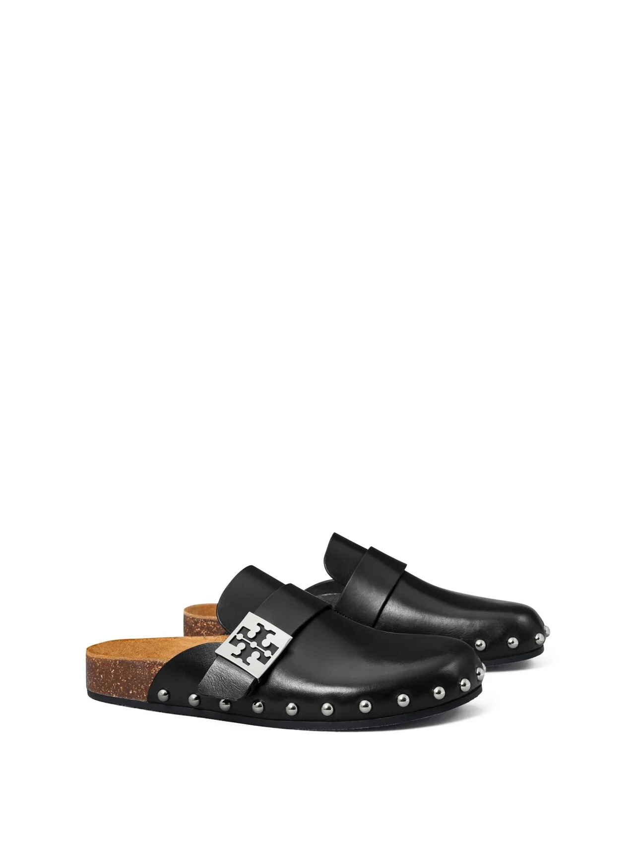 Сабо Tory Burch Mellow Stud Mule — изображение 2 из 4, серебряный