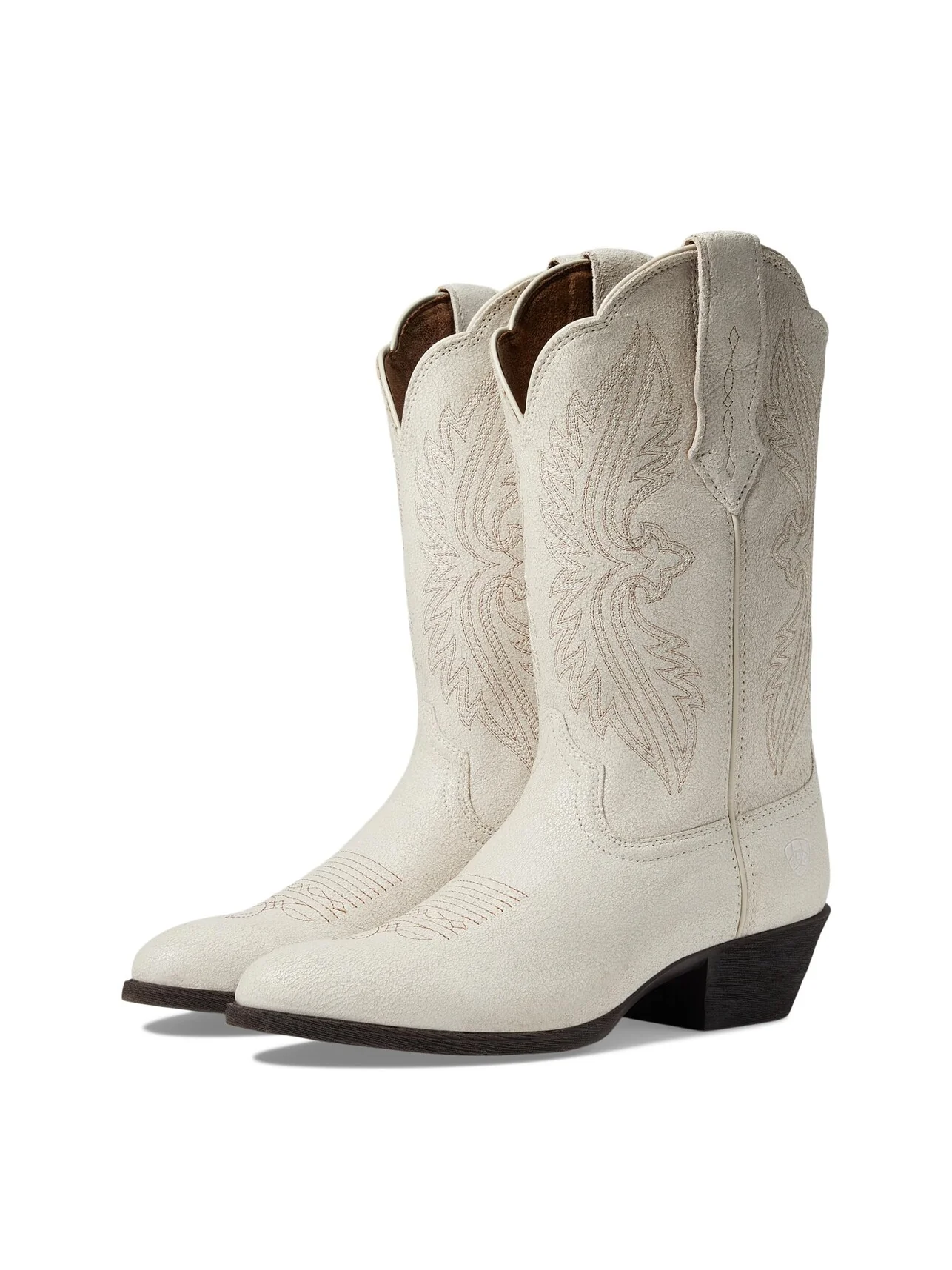 Сапоги женские Ariat Heritage R Toe Stretch Fit ковбойские с вышивкой — изображение 6 из 6, белый