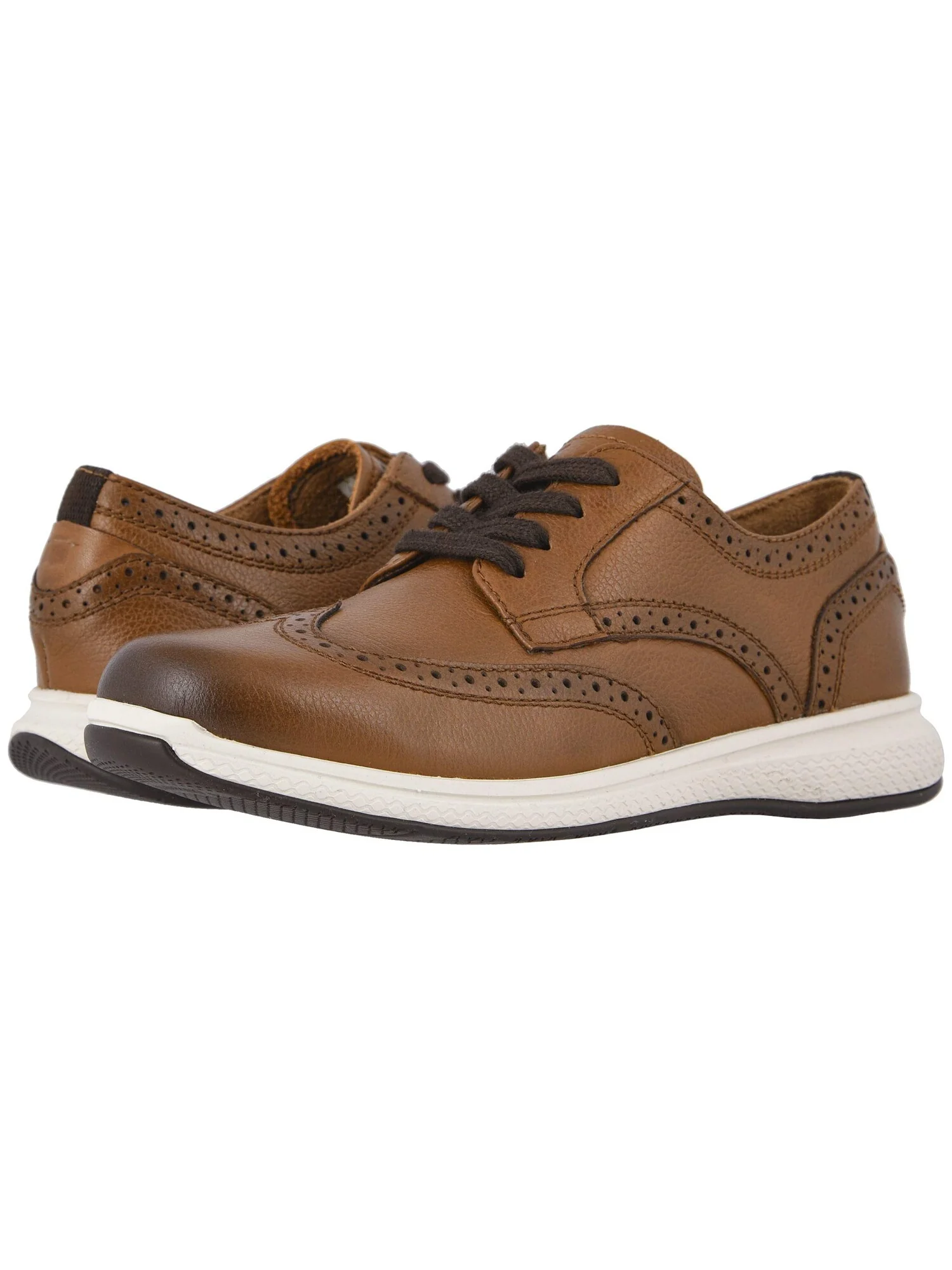 Оксфорды Florsheim Kids Great Lakes Wing Tip Ox Jr. (Toddler/Little Kid/Big Kid) — изображение 2 из 7, белый