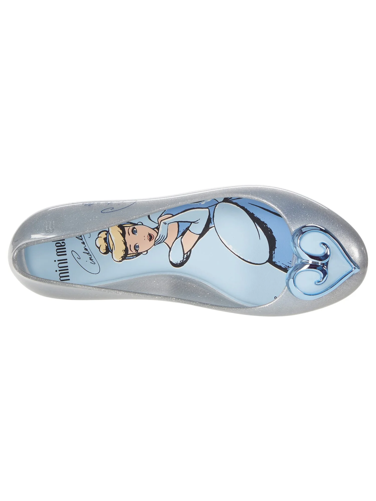 Балетки Mini Melissa Sweet Love + Disney Princess — изображение 3 из 6, серебристый