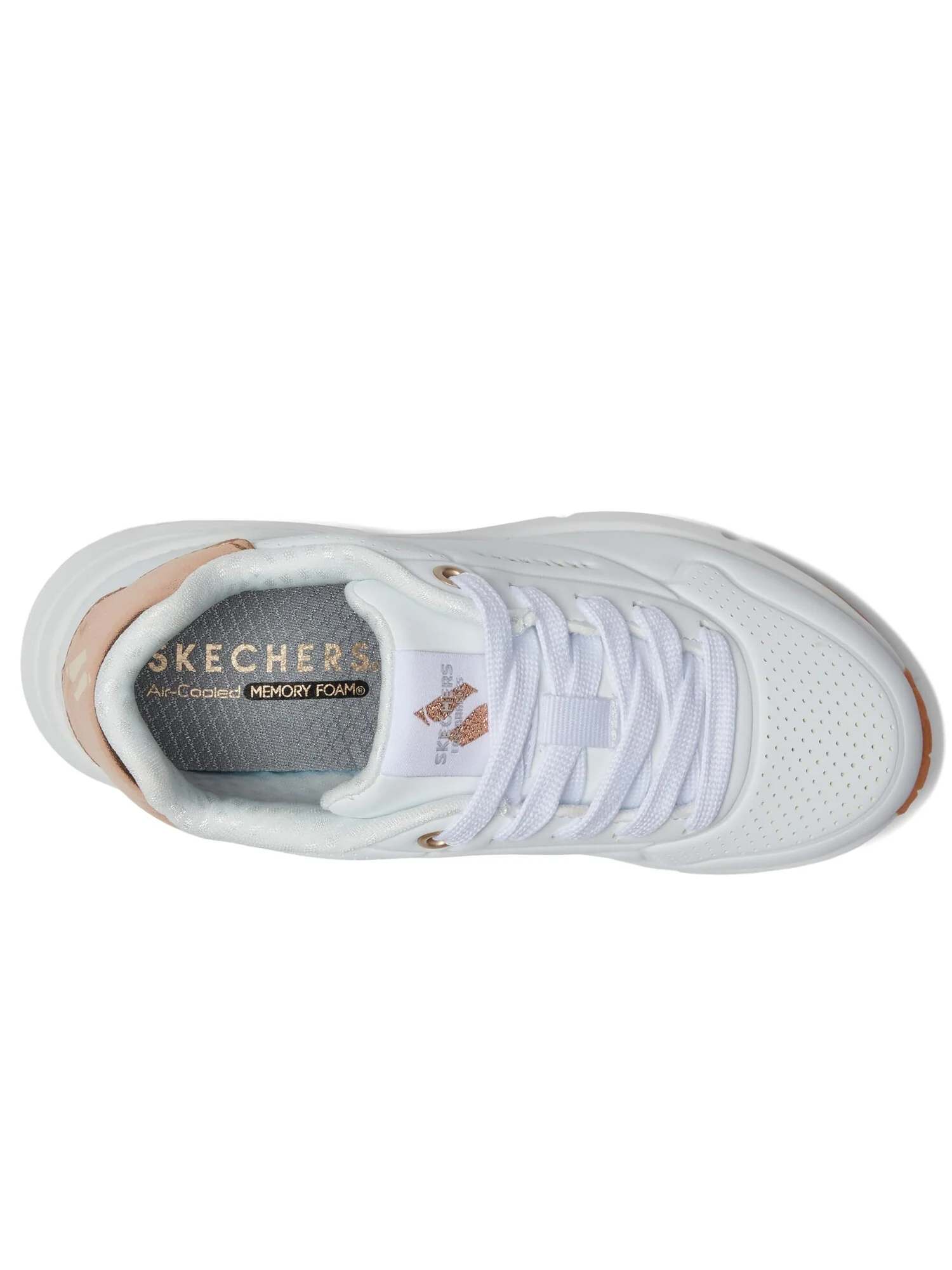 Кроссовки SKECHERS KIDS Uno Gen1 - Shimmer Away 310545L (Little Kid/Big Kid) — изображение 3 из 6, белый