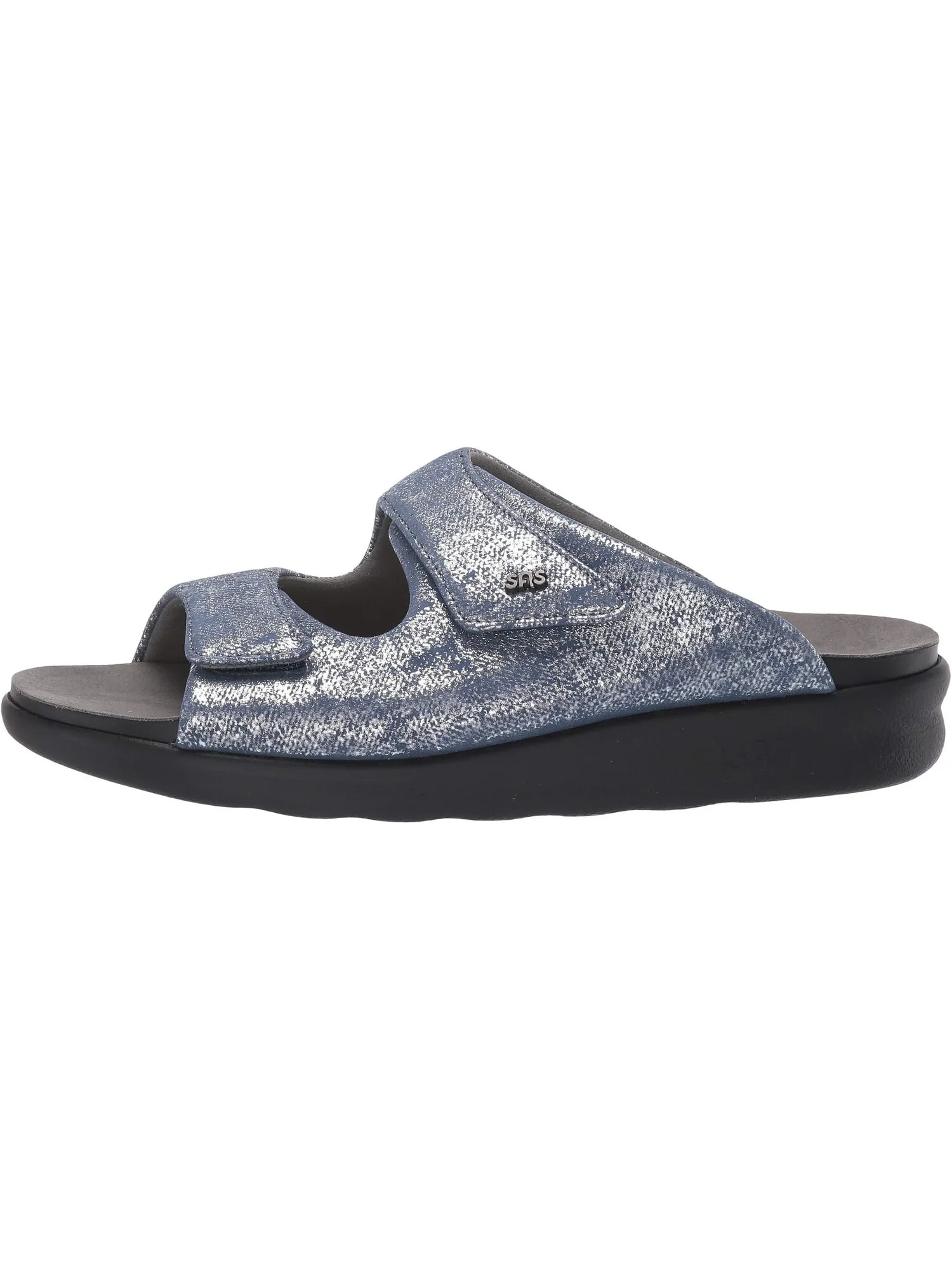 Сандалии SAS Cozy Adjustable Comfort Slide — изображение 4 из 4, серебристый/синий