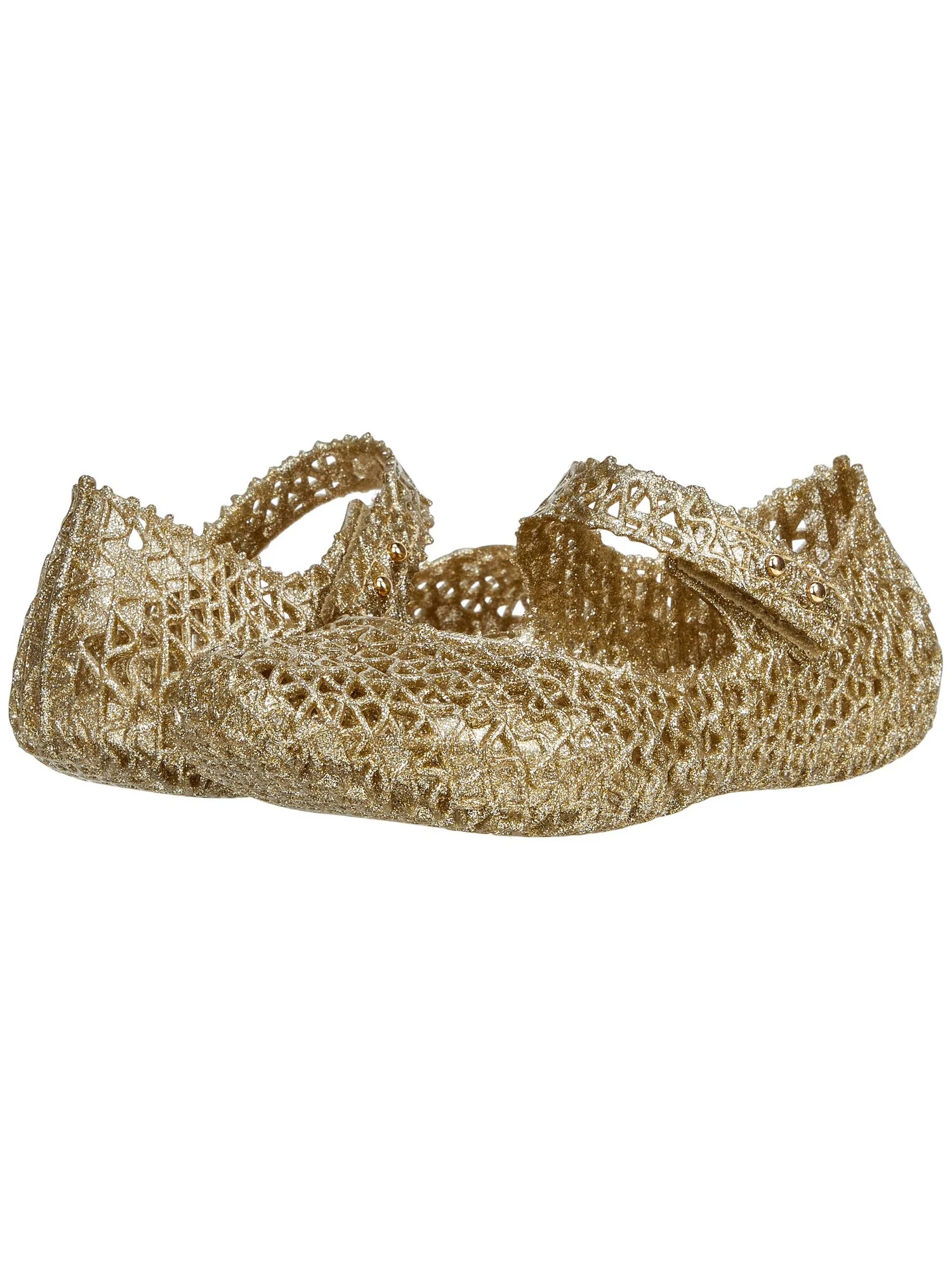 Балетки Mini Melissa Campana Papel BB (Toddler/Little Kid) — изображение 2 из 6, золото