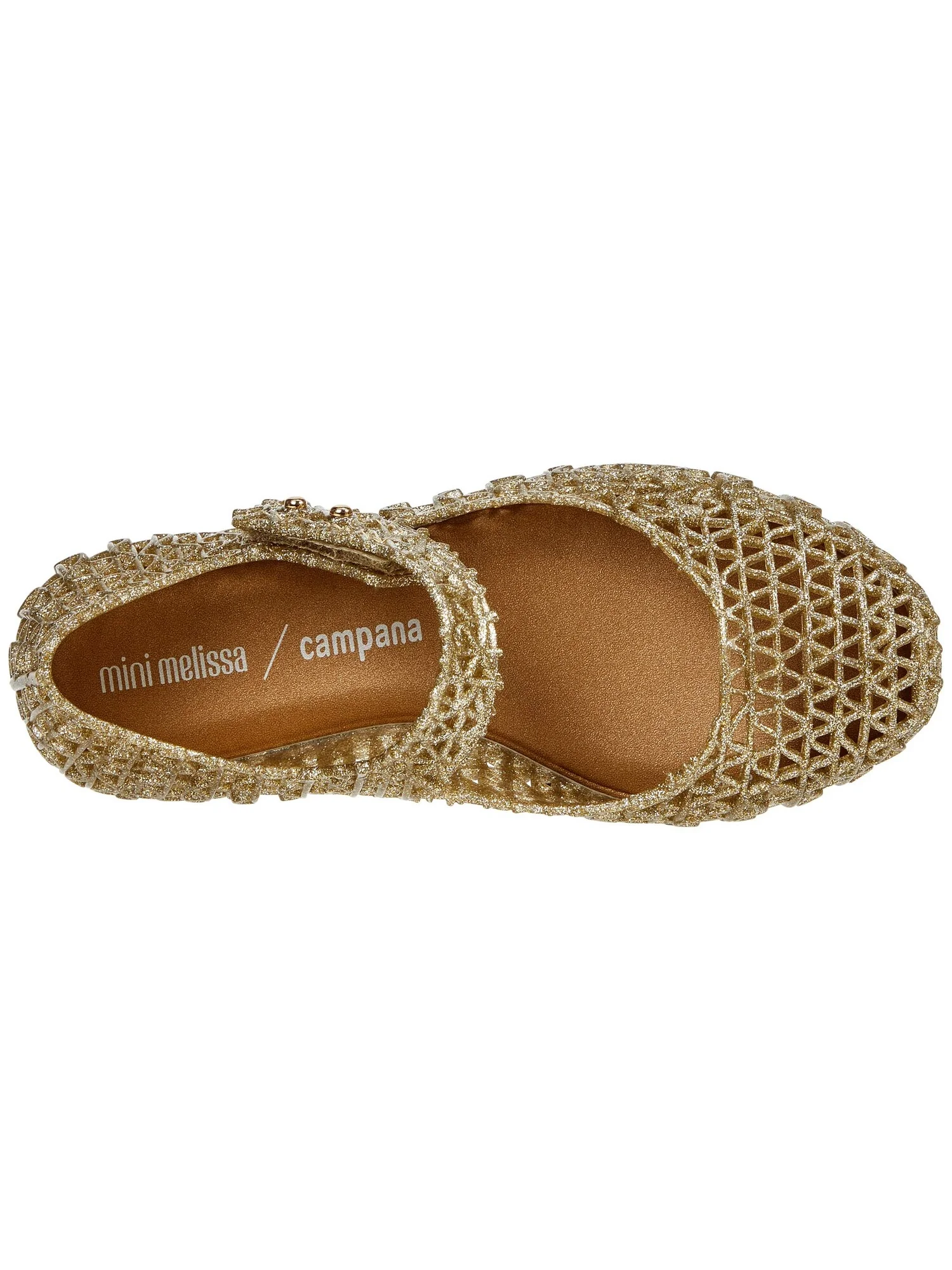 Балетки Mini Melissa Campana Papel BB (Toddler/Little Kid) — изображение 6 из 6, золото
