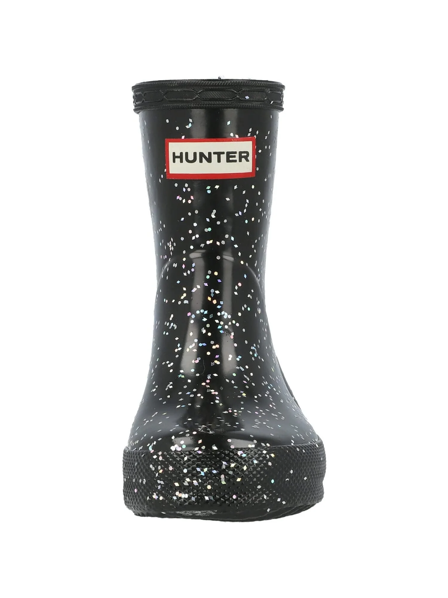 Ботинки Hunter Kids Original First Classic Giant Glitter Wellington Boots (Toddler/Little Kid) — изображение 2 из 6, черный