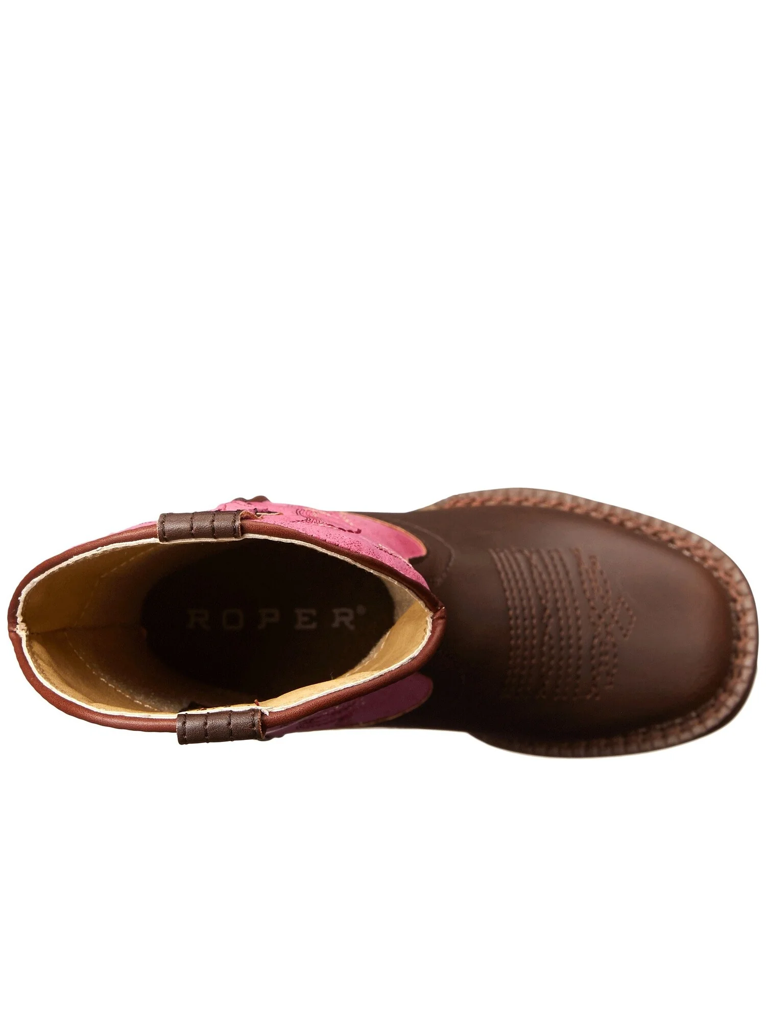 Ботинки Roper Kids Texson Faux Leather (Toddler/Little Kid) — изображение 2 из 7, розовый