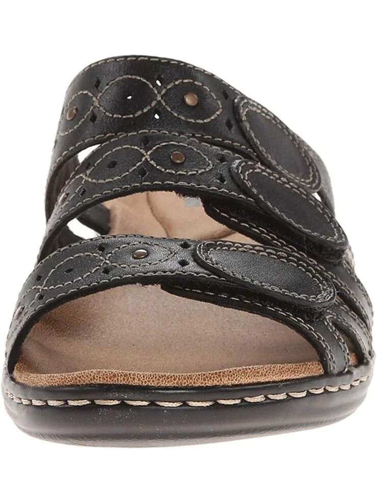 Сандалии на плоской подошве Leisa Cacti Q Clarks — изображение 7 из 7, черный
