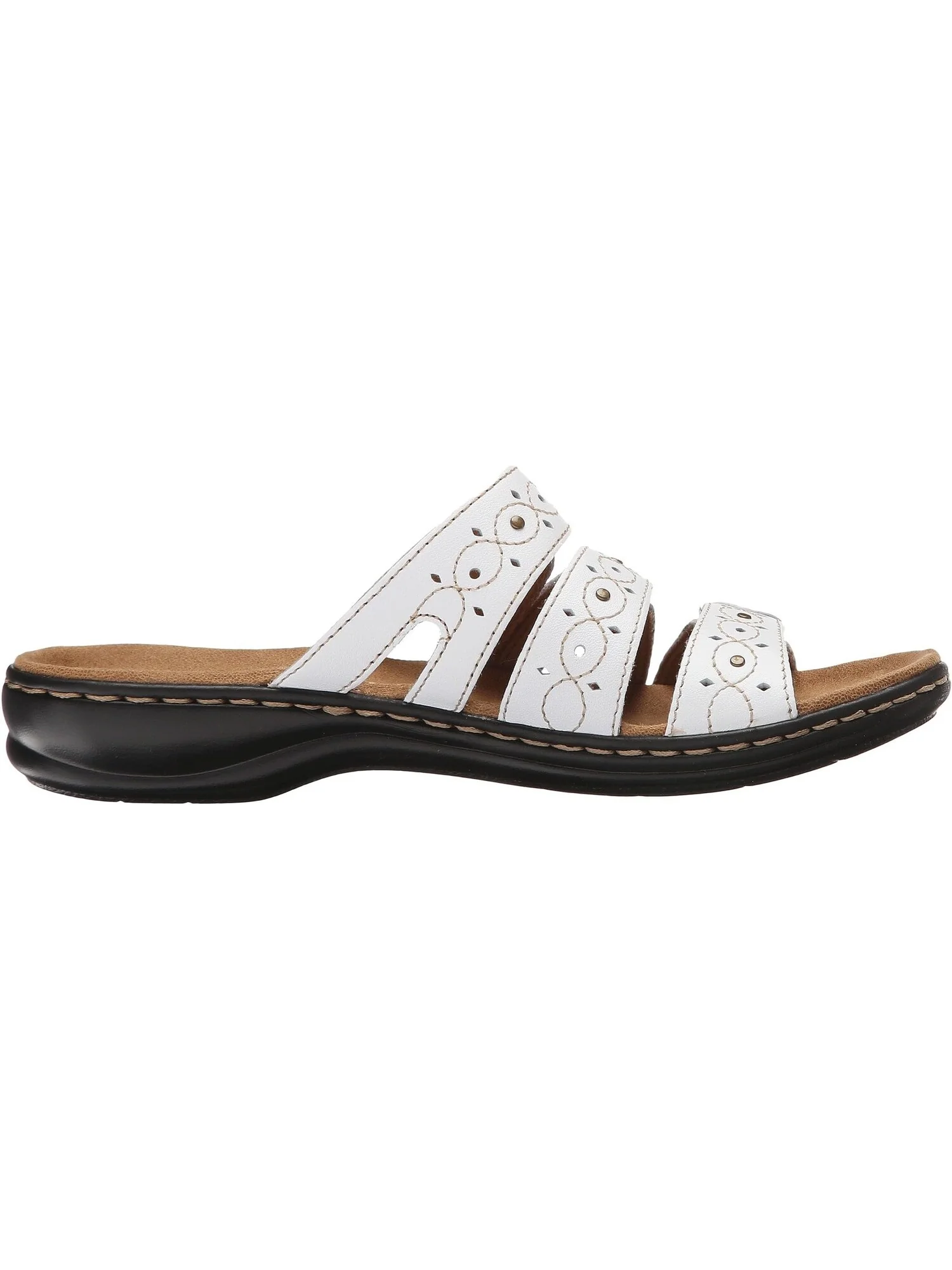 Сандалии на плоской подошве Leisa Cacti Q Clarks — изображение 6 из 7, белый
