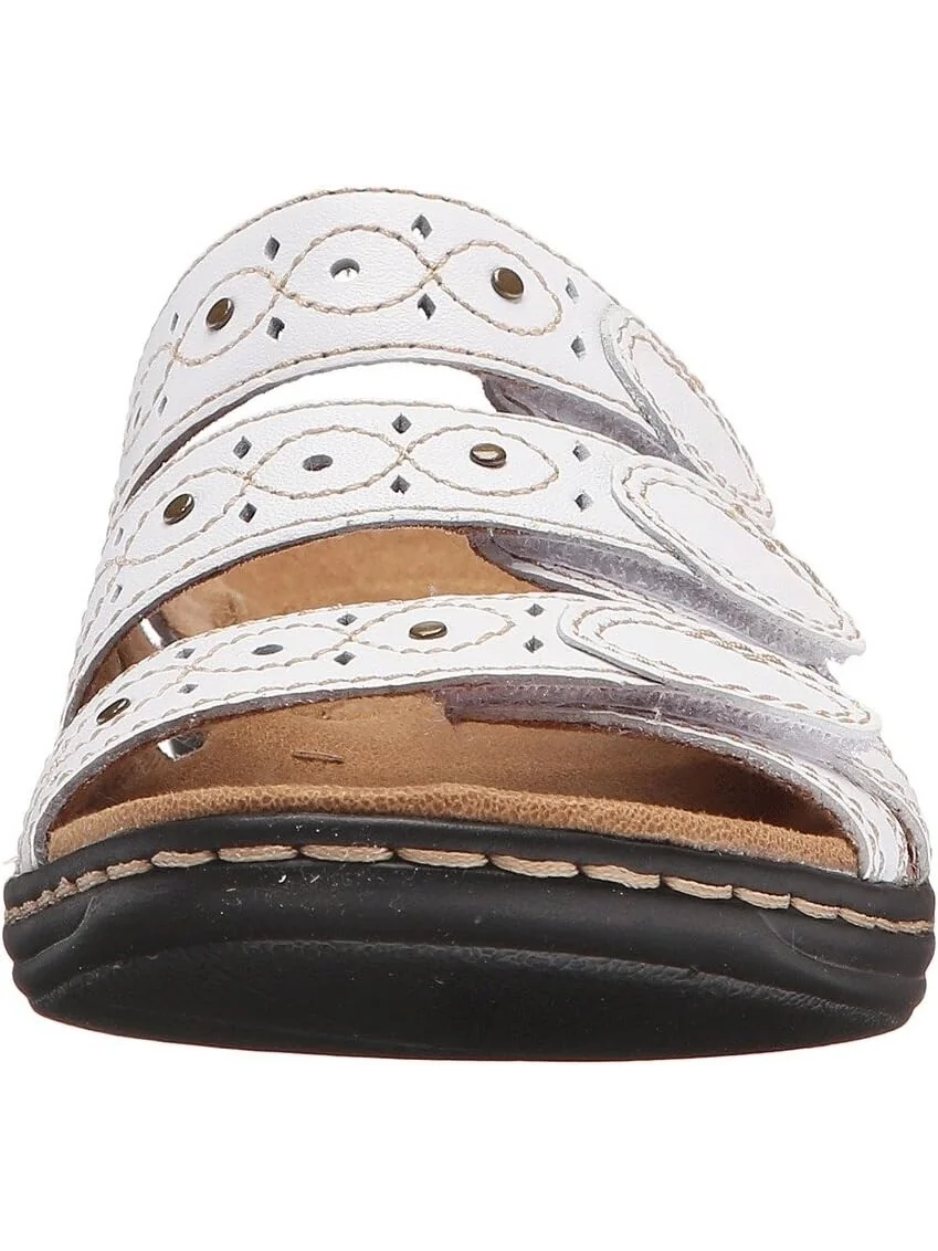 Сандалии на плоской подошве Leisa Cacti Q Clarks — изображение 7 из 7, белый
