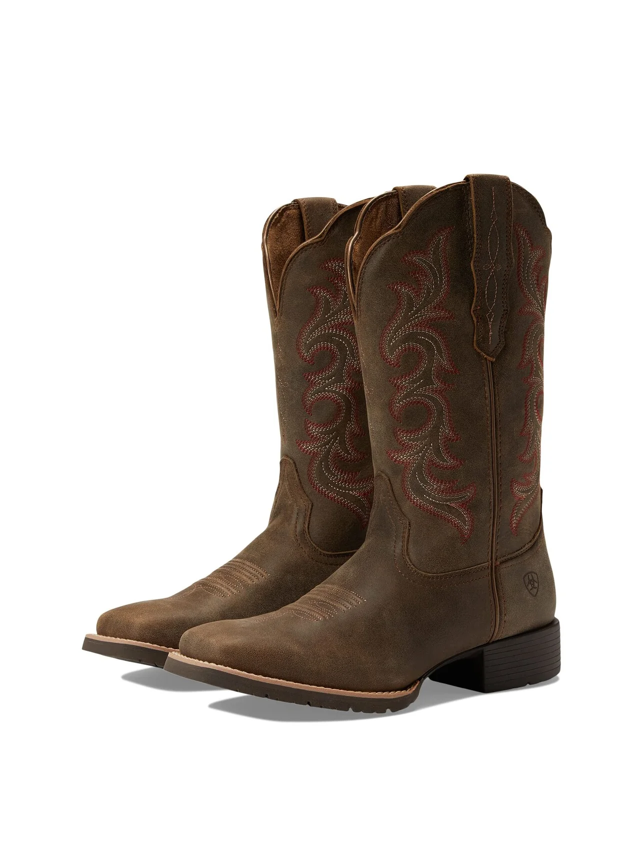 Сапоги женские Ariat Hybrid Rancher Stretch Fit ковбойские с вышивкой — изображение 2 из 6, коричневый