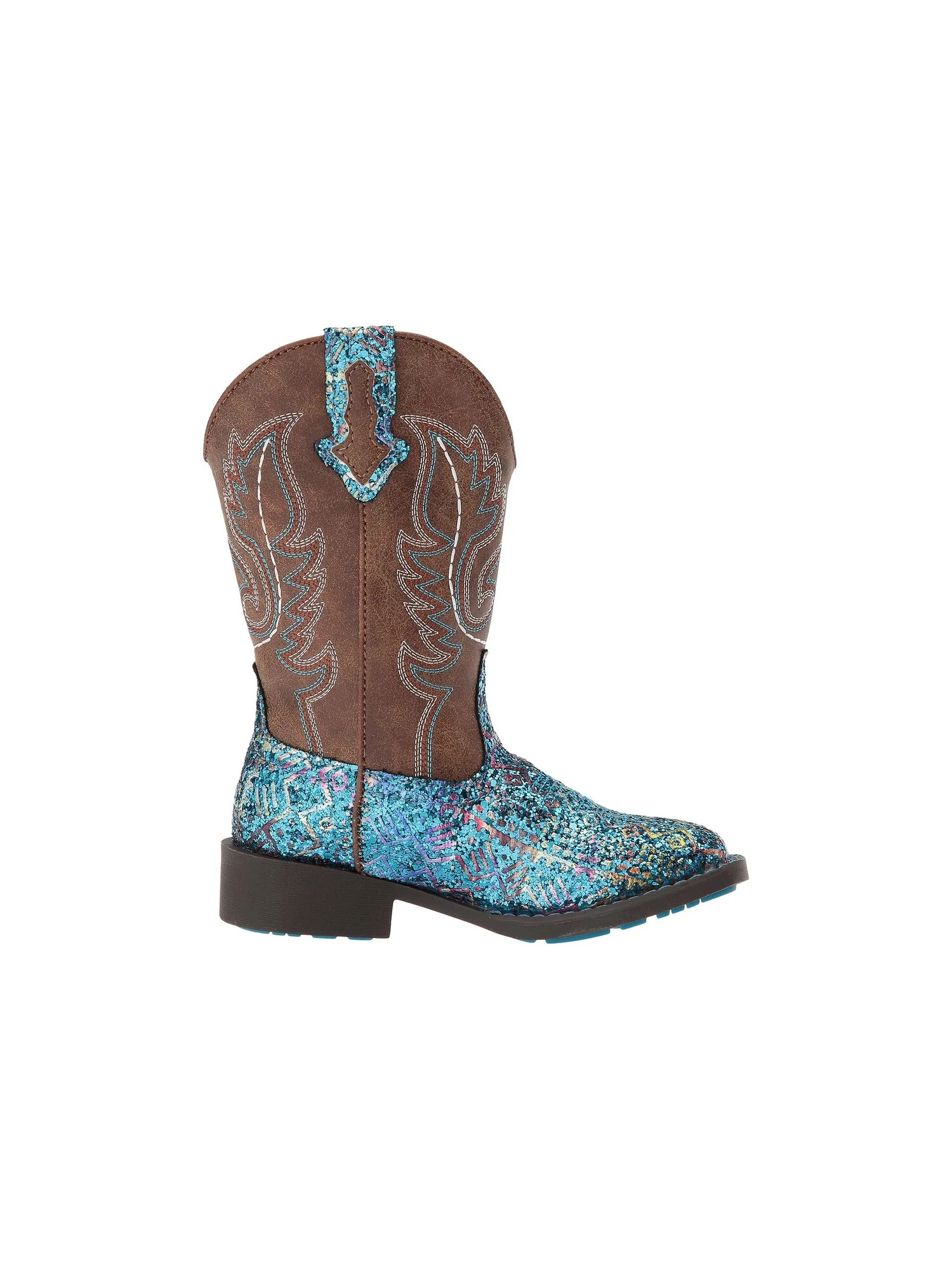 Ботинки Roper Kids Glitter Aztec (Toddler/Little Kid) — изображение 2 из 7, синий