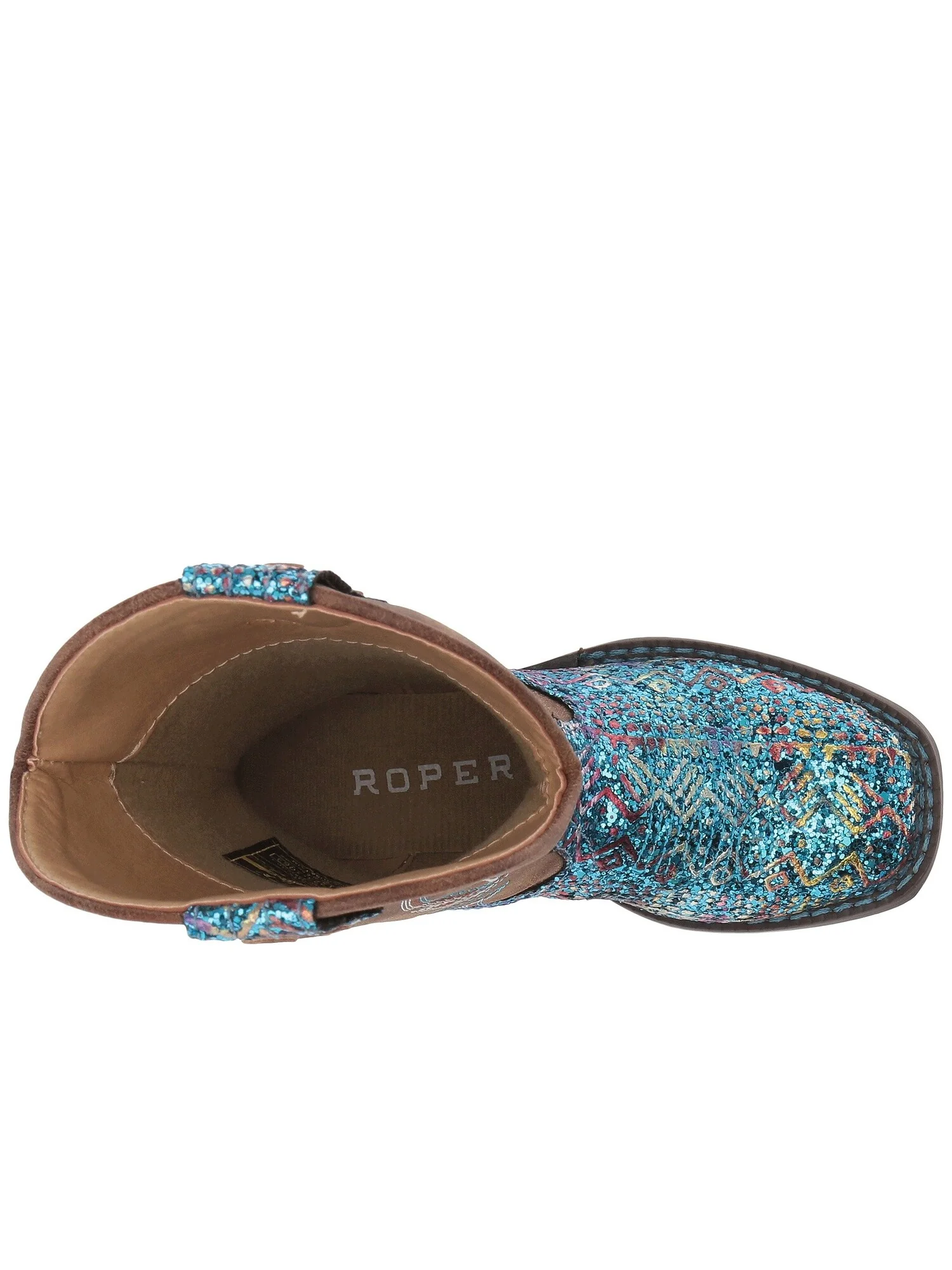 Ботинки Roper Kids Glitter Aztec (Toddler/Little Kid) — изображение 5 из 7, синий